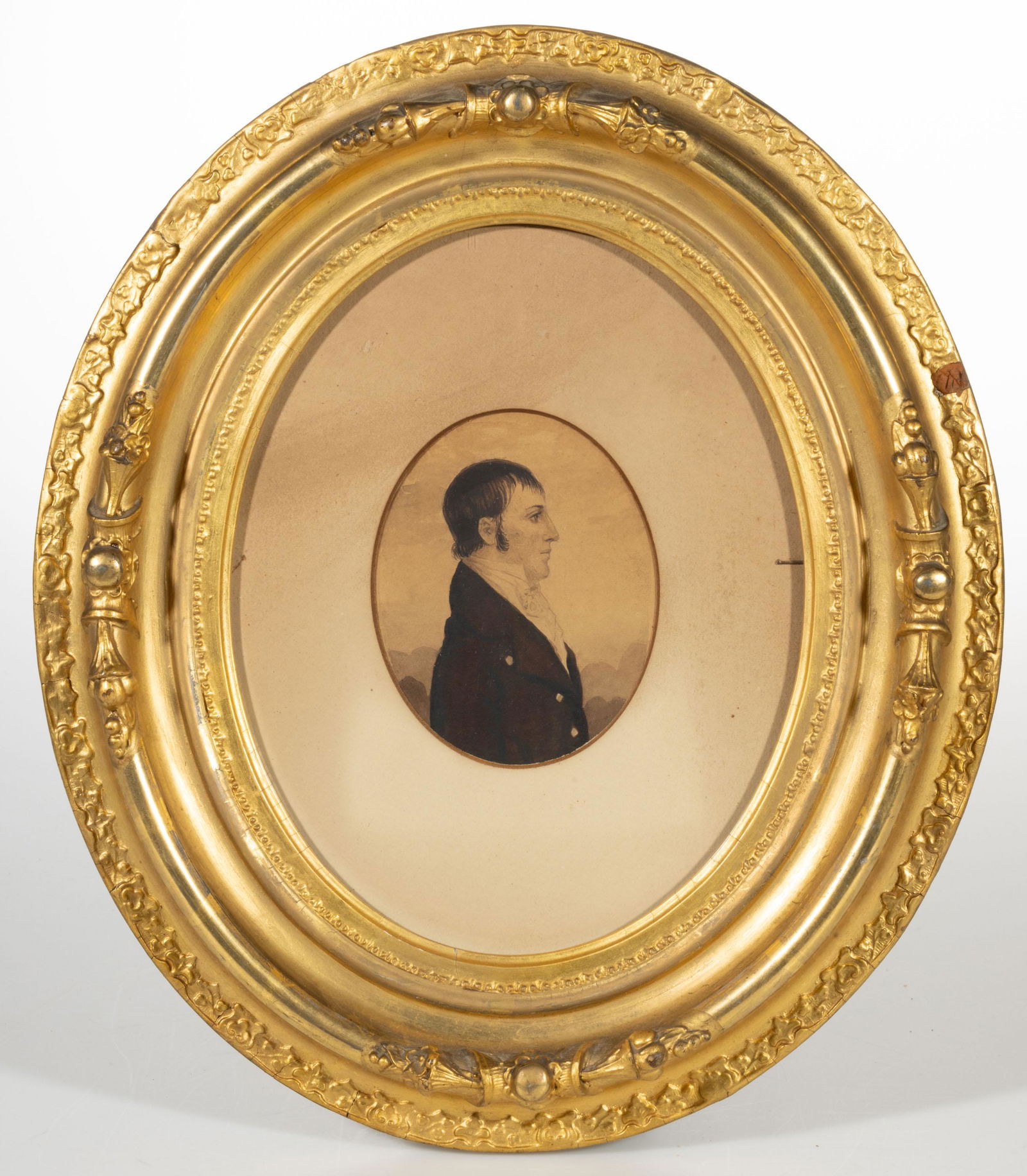 AMERICAN SCHOOL, POSSIBLY SOUTHERN, (19TH CENTURY) FOLK ART PORTRAIT OF A GENTLEMAN (1 of 4)
