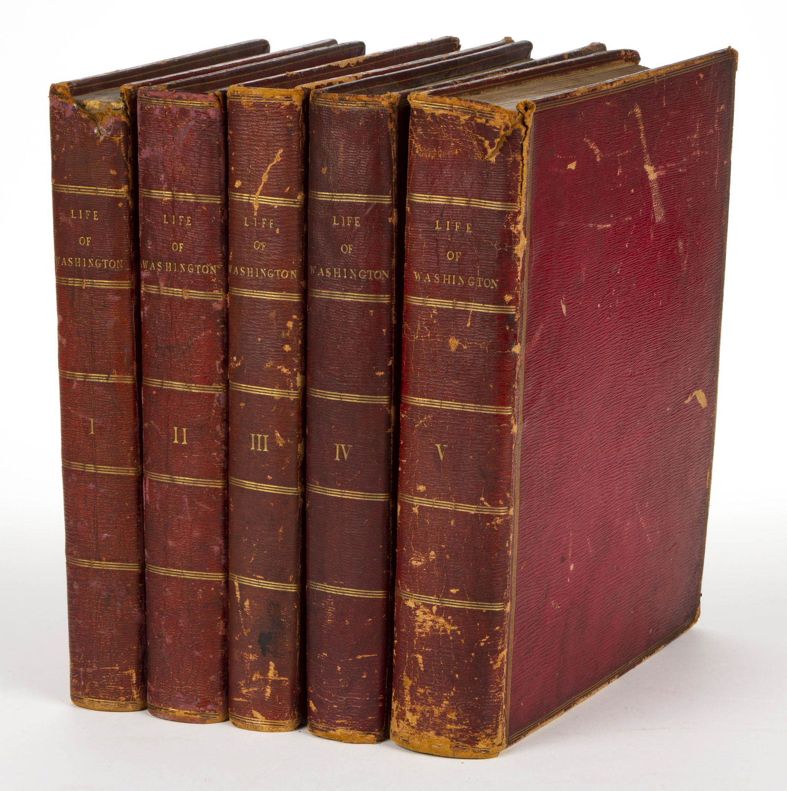 EARLY GEORGE WASHINGTON BIOGRAPHY FIVE-VOLUME SET: EARLY GEORGE WASHINGTON BIOGRAPHY FIVE-VOLUME SET, quatro, John Marshall, The Life of George Washington, Commander in Chief of the American Forces, During the War Which Established the Independence of