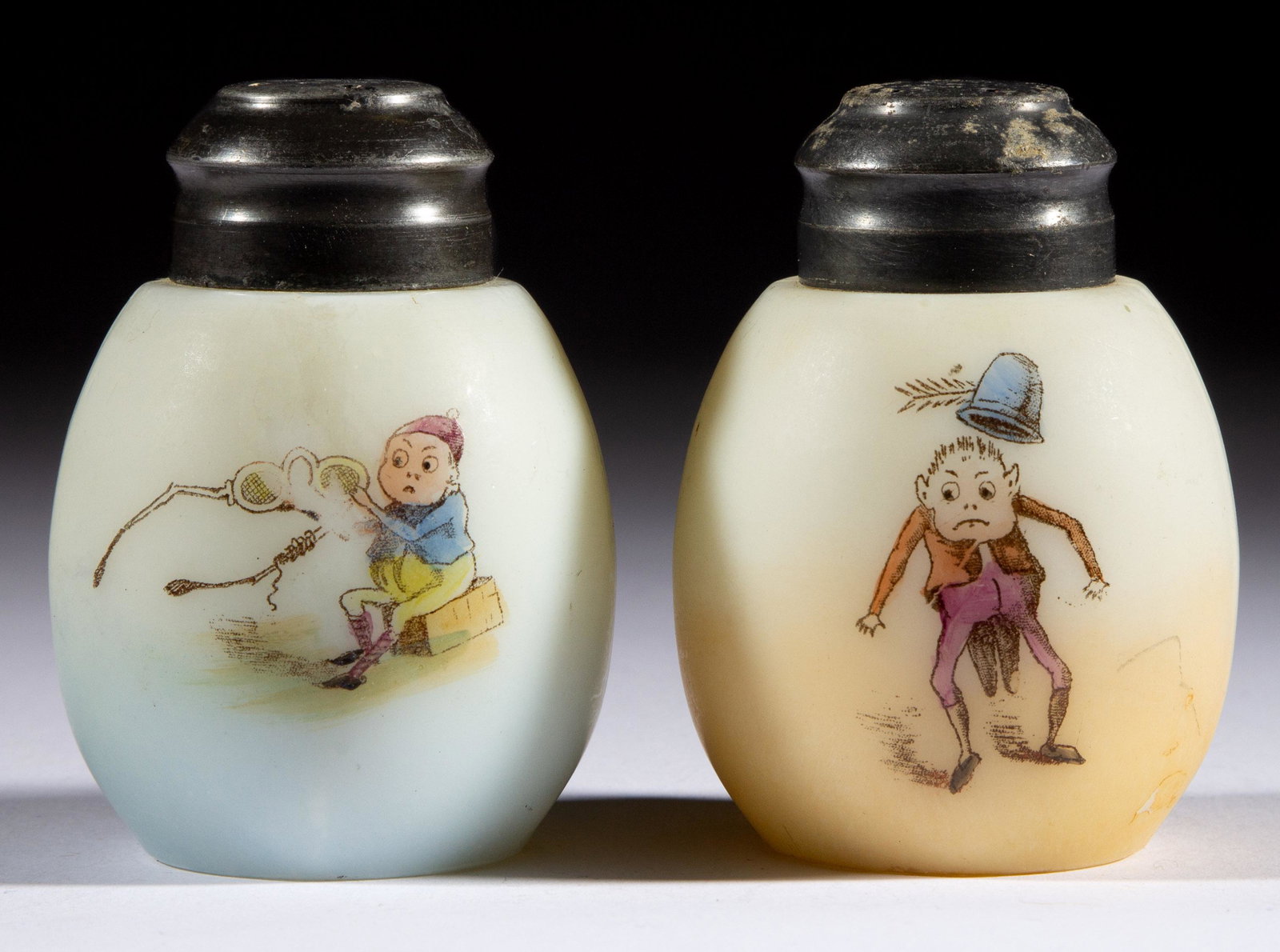 MT. WASHINGTON EGG - PALMER COX BROWNIE SALT AND PEPPER SHAKERS, LOT OF TWO, (1 of 2)