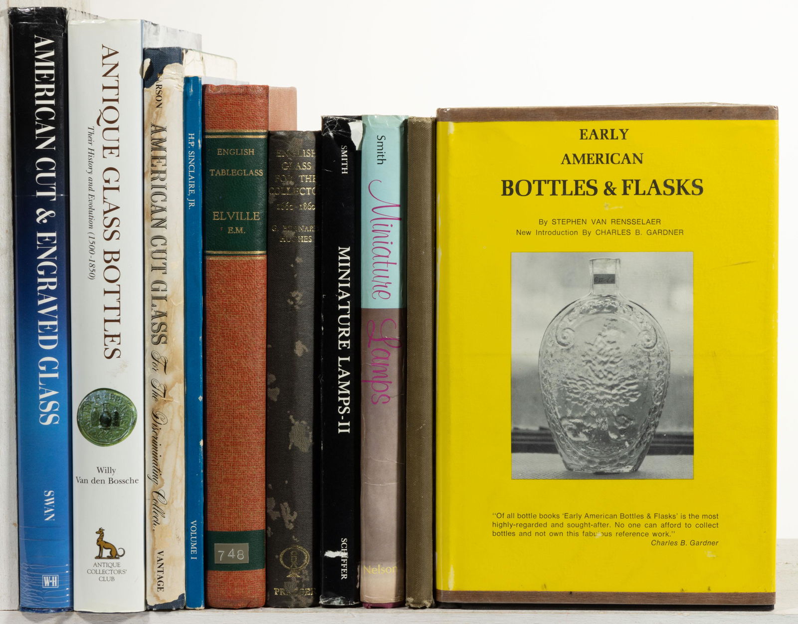 ASSORTED GLASS REFERENCE VOLUMES, LOT OF TEN, (1 of 1)