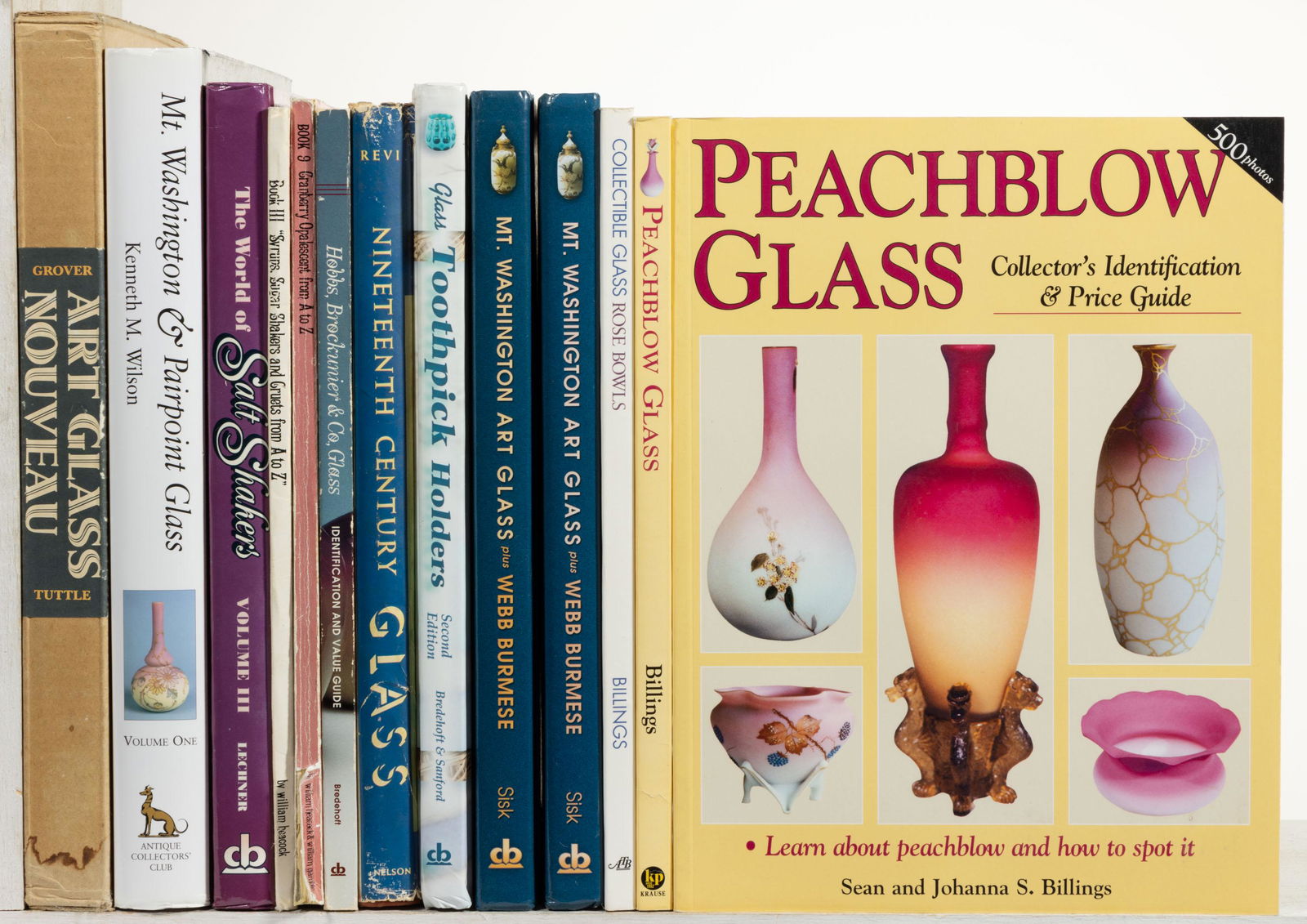 ASSORTED GLASS REFERENCE VOLUMES, LOT OF 13, (1 of 1)