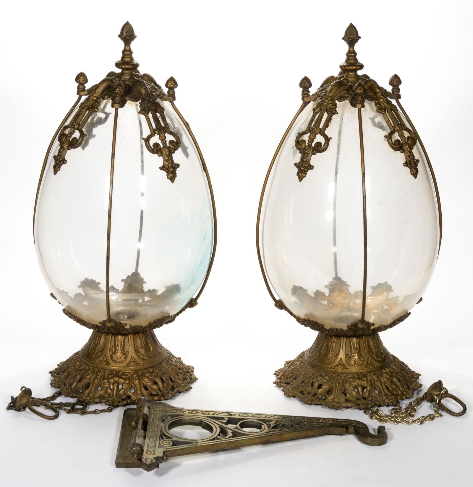 PAIR OF APOTHECARY HANGING SHOW GLOBES (1 of 2)