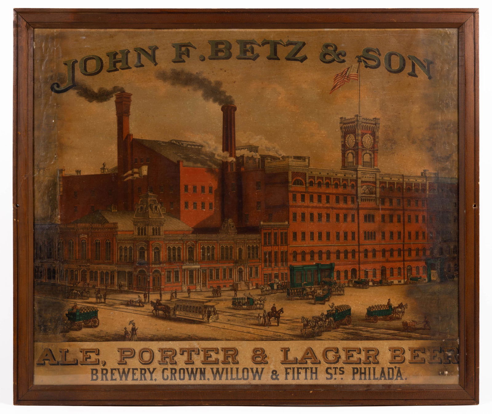 JOHN F. BETZ & SON, PHILADELPHIA, PRE-PROHIBITION ADVERTISING POSTER (1 of 5)