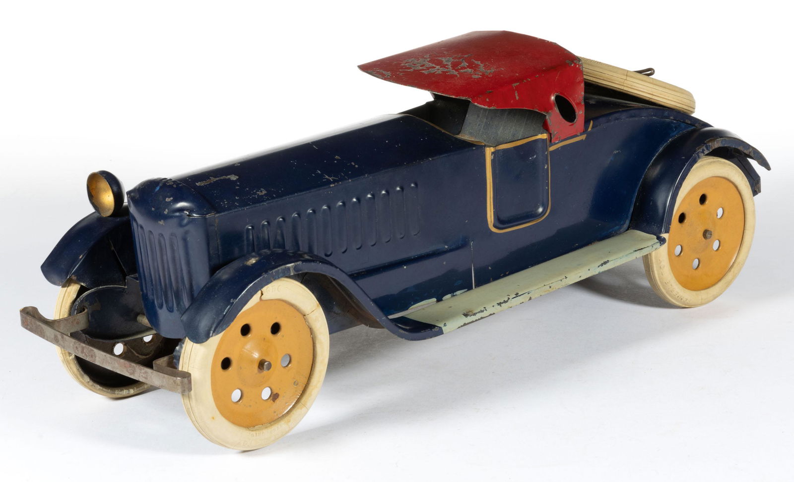 SCHIEBLE TOY CO. HILL CLIMBER PACKARD ROADSTER PRESSED-STEEL FRICTION TOY CAR (1 of 3)