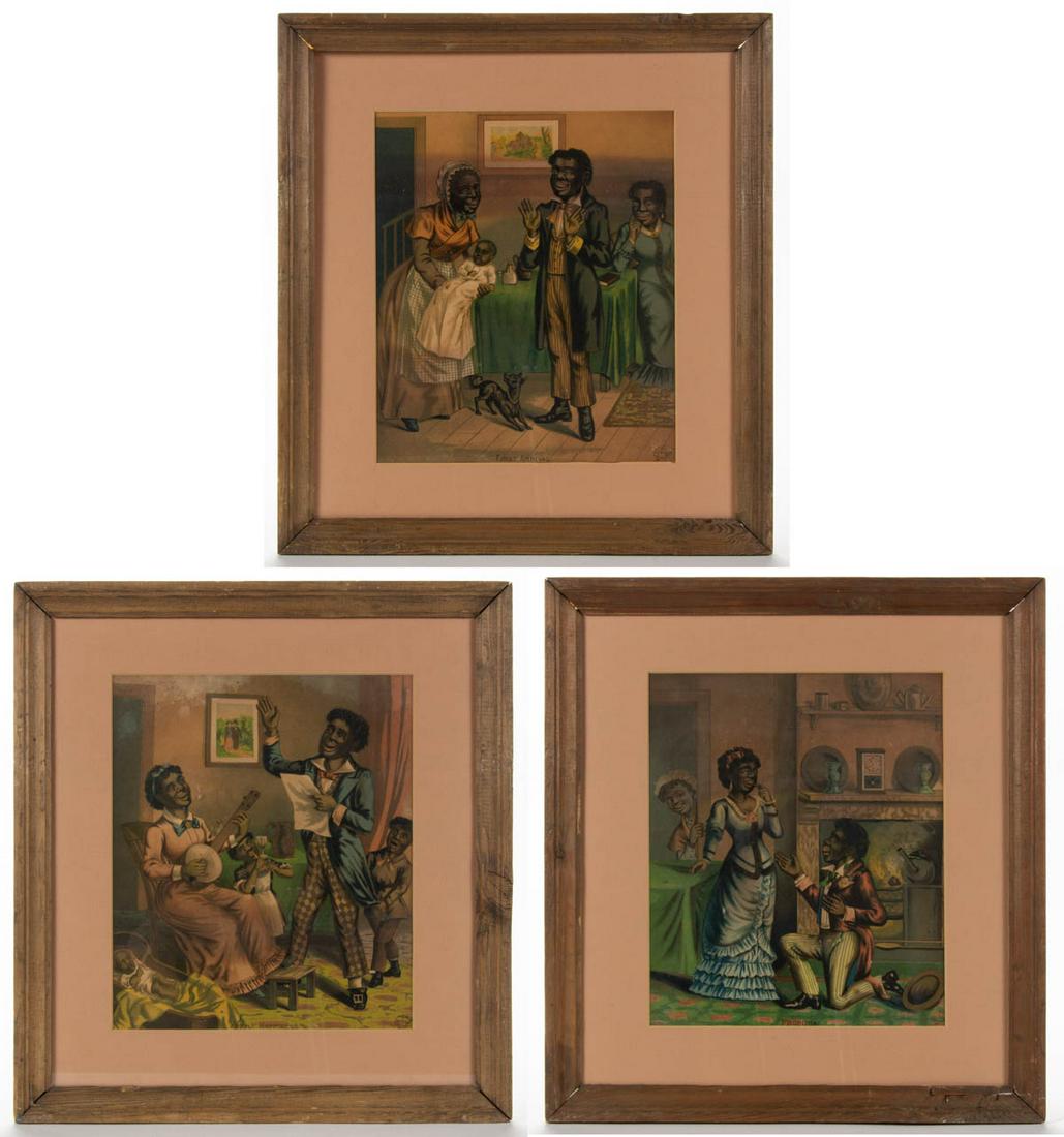 BLACK AMERICANA PRINTS, SET OF THREE (1 of 4)