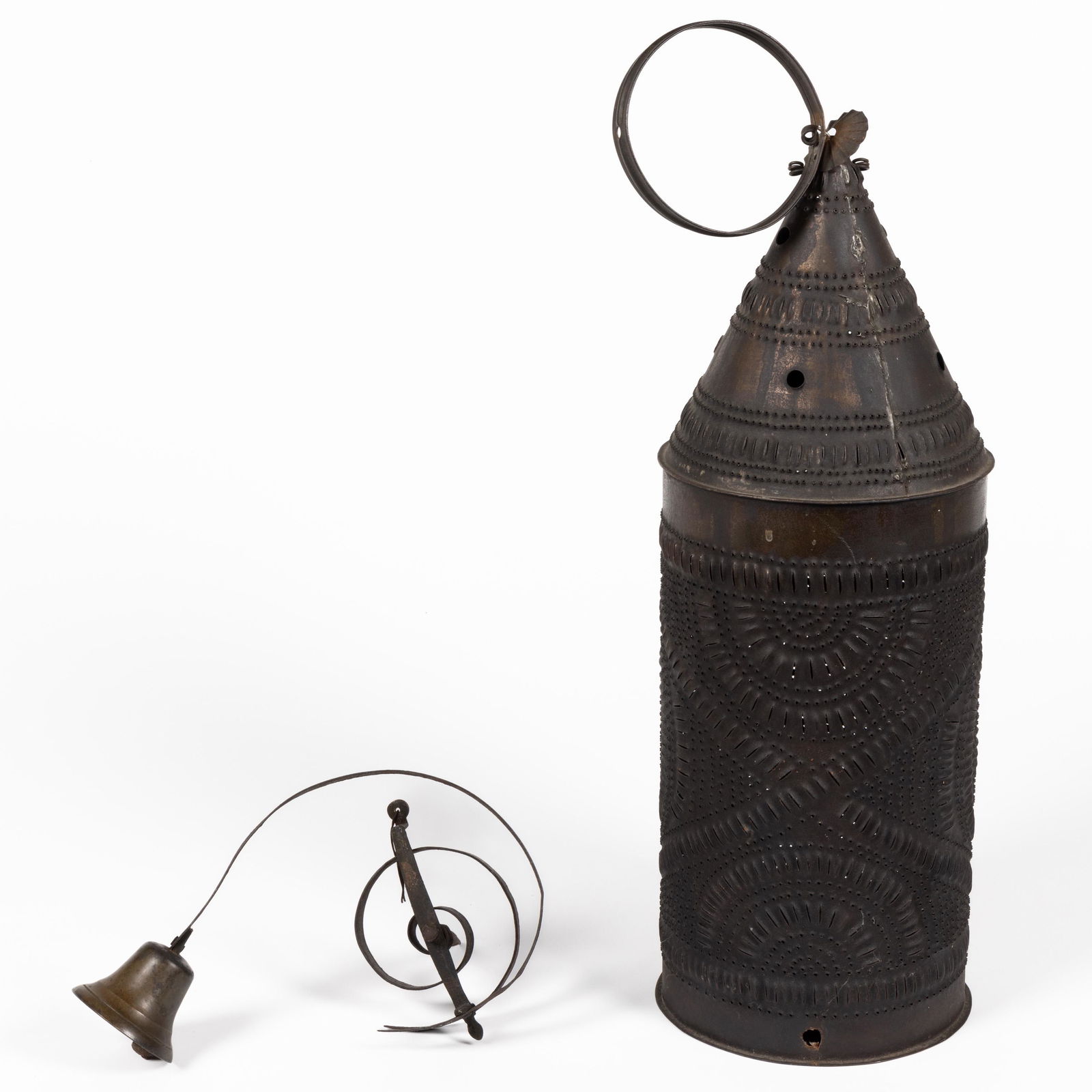 WROUGHT-IRON AND BRASS SPRING DOOR BELL (1 of 5)