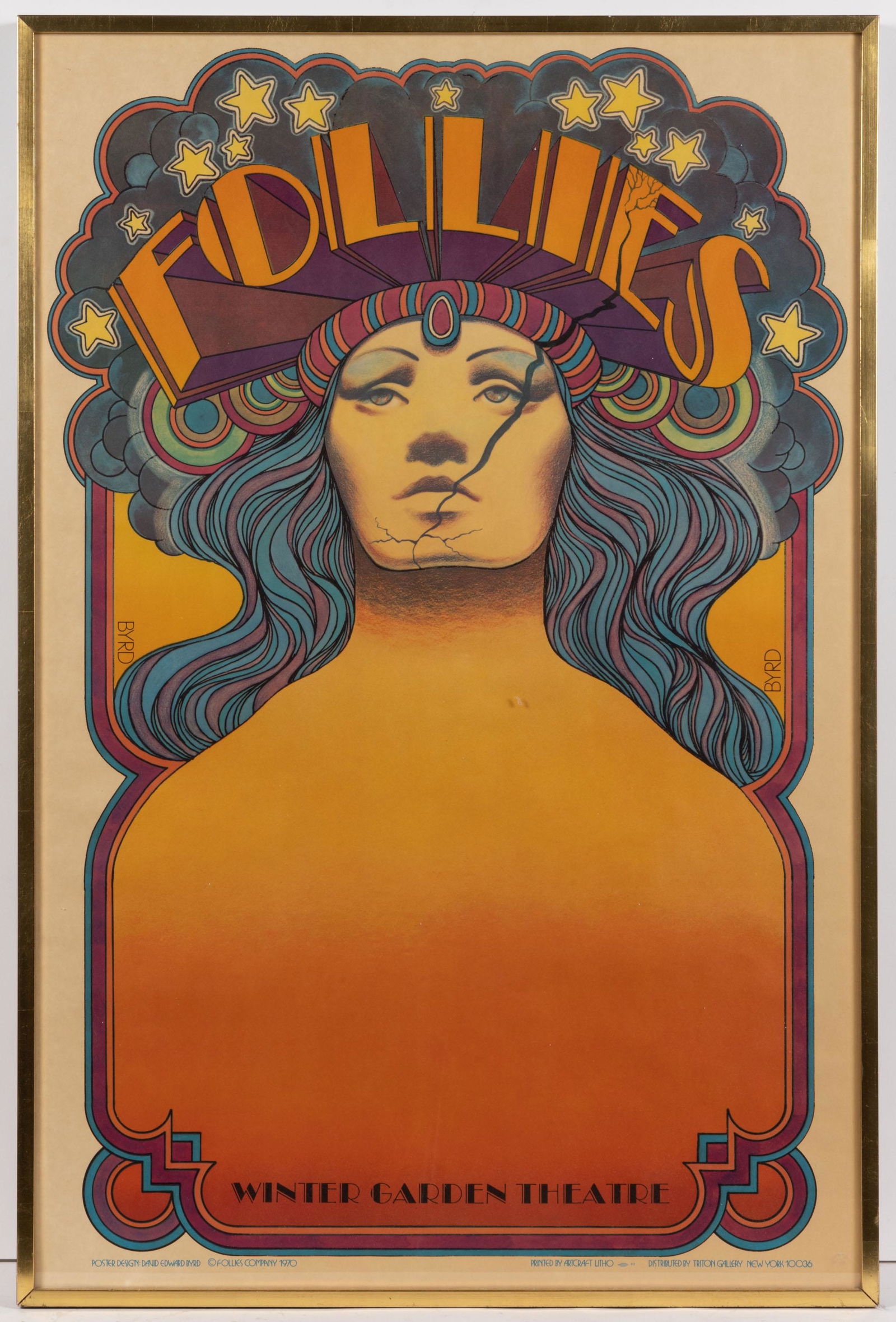 WINTER GARDEN THEATRE "FOLLIES" POSTER / WINDOW CARD (1 of 3)
