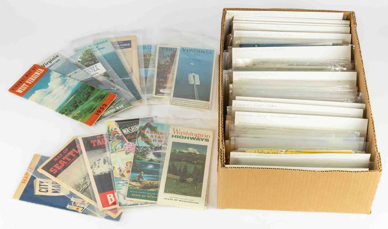VINTAGE STATE MAPS / TRAVEL EPHEMERA, UNCOUNTED LOT (1 of 1)