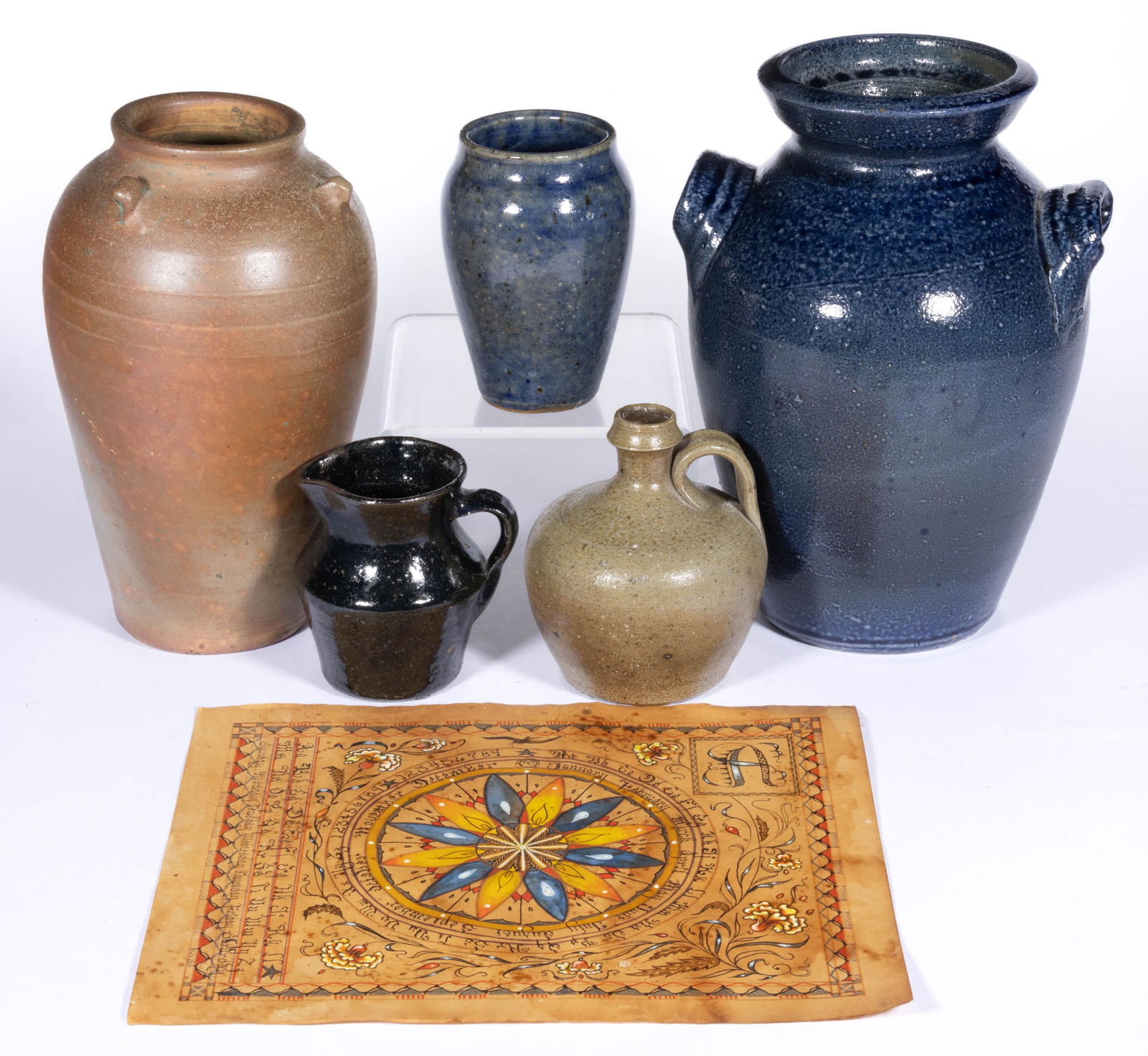 NORTH CAROLINA STONEWARE ARTICLES, LOT OF FIVE (1 of 3)