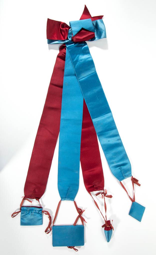 ANTIQUE SILK RIBBON SEWING CHATELAINE (1 of 2)