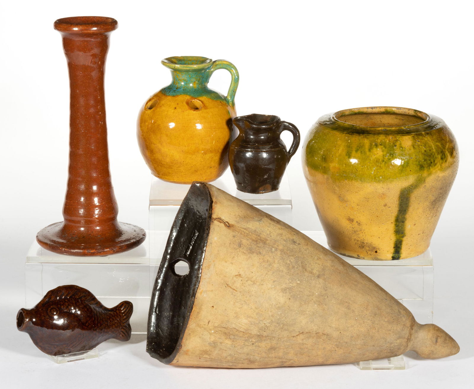 NORTH CAROLINA ART POTTERY ARTICLES, LOT OF SIX (1 of 1)