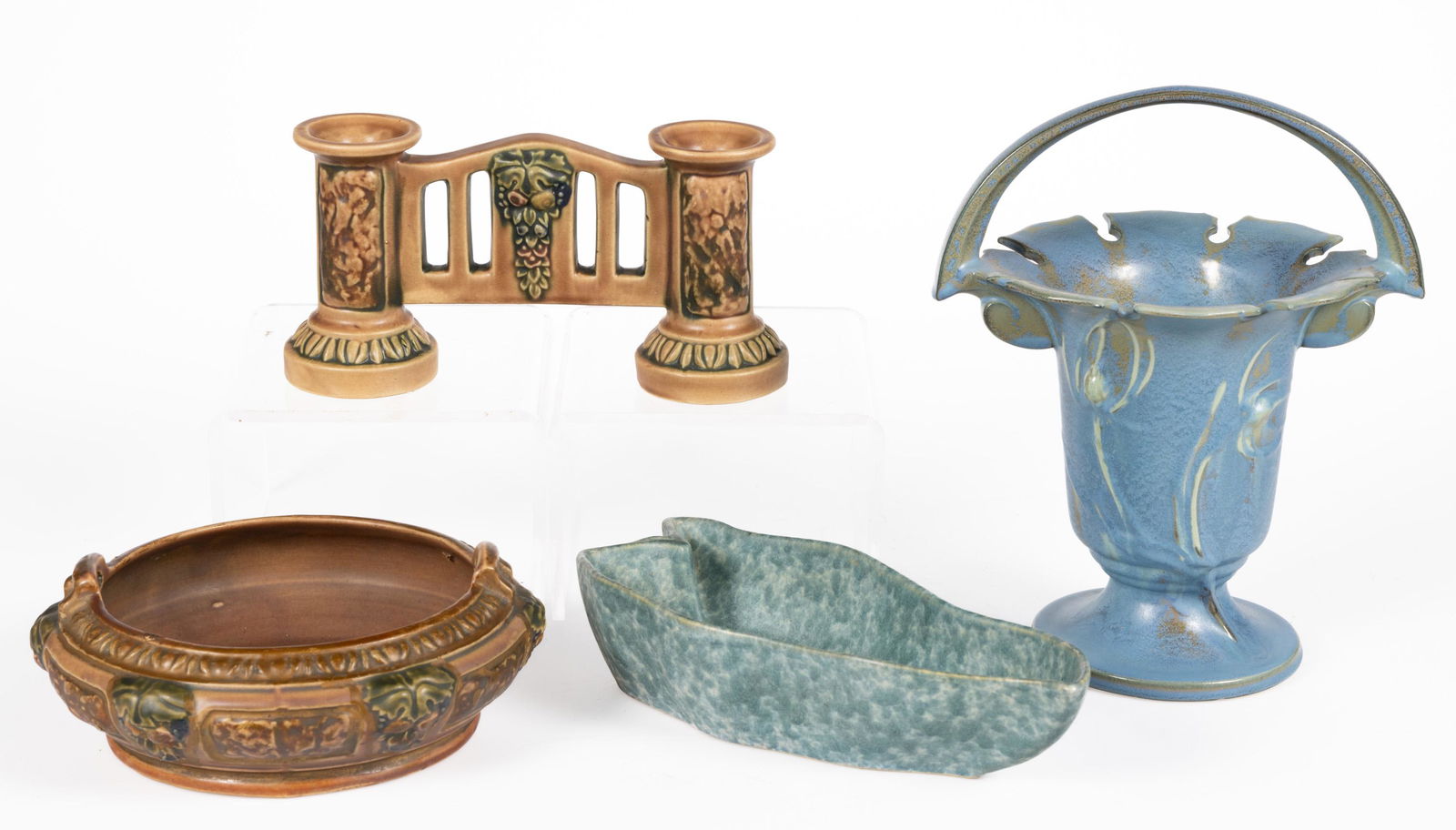 ROSEVILLE ART POTTERY ARTICLES, LOT OF FOUR (1 of 2)