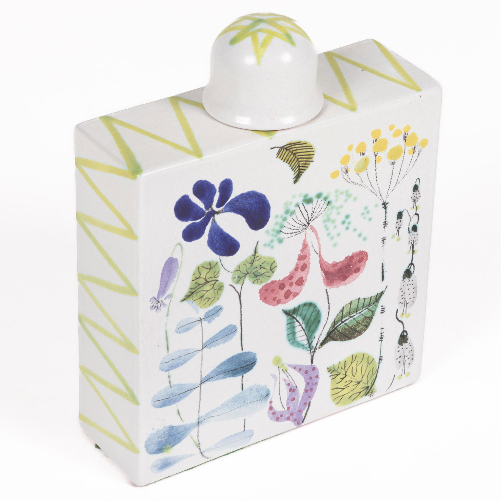 STIG LINDBERG (SWEDISH, 1916-1982) GUSTAVSBERG, SWEDEN TIN-GLAZED FAIENCE POTTERY BOTTLE (1 of 3)