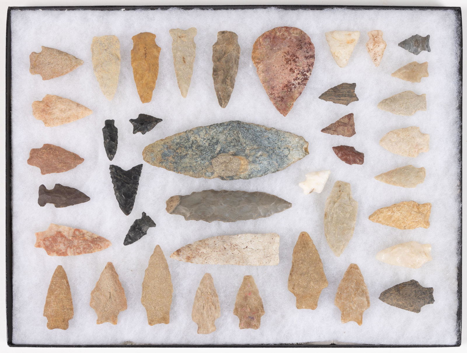 NATIVE AMERICAN STONE POINTS / BLADES, LOT OF 39 (1 of 1)