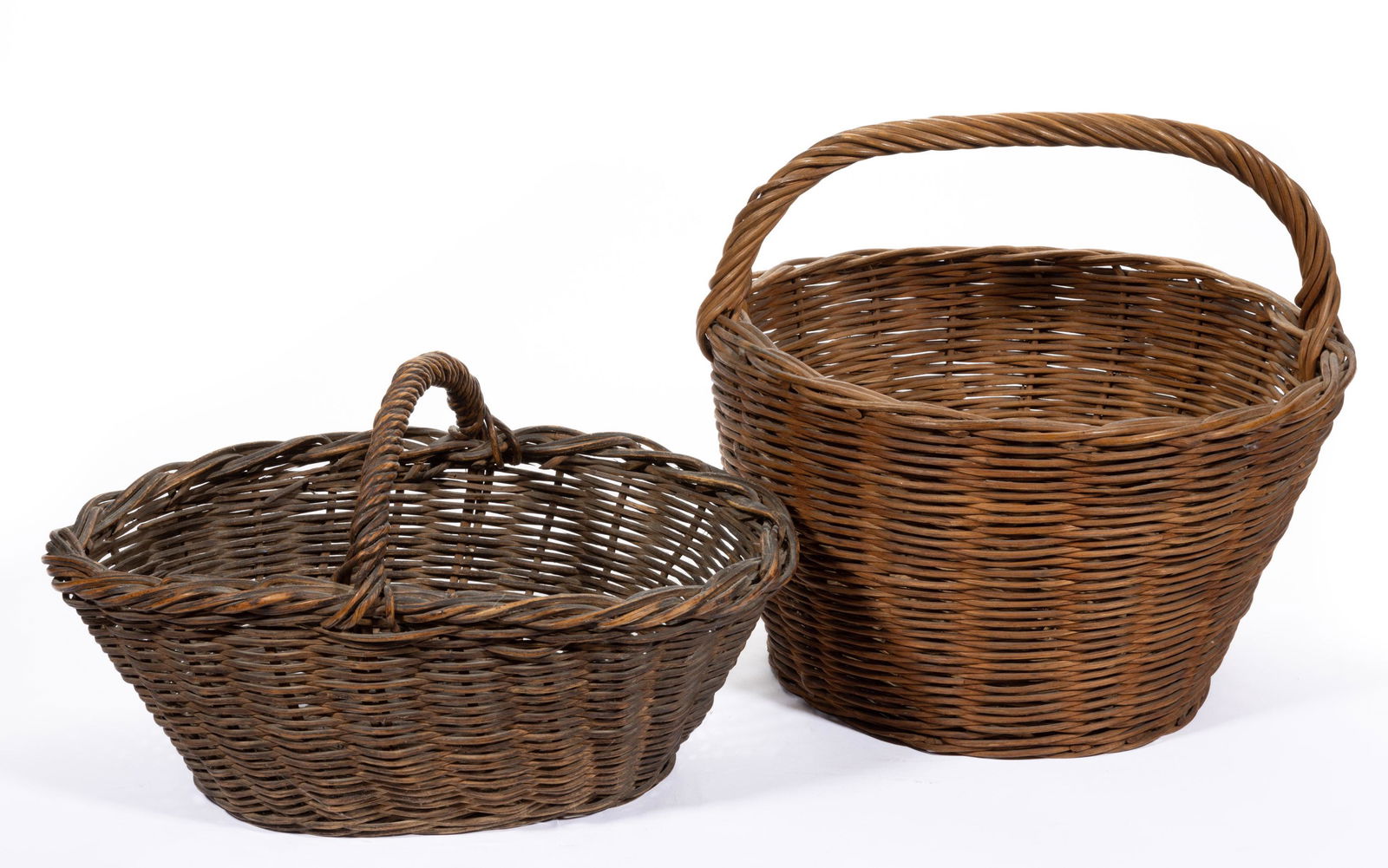 SHENANDOAH VALLEY OF VIRGINIA PULLED-ROD BASKETS, LOT OF TWO (1 of 5)