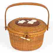 NANTUCKET LIGHTSHIP WOVEN-SPLINT FRIENDSHIP BASKET (1 of 5)