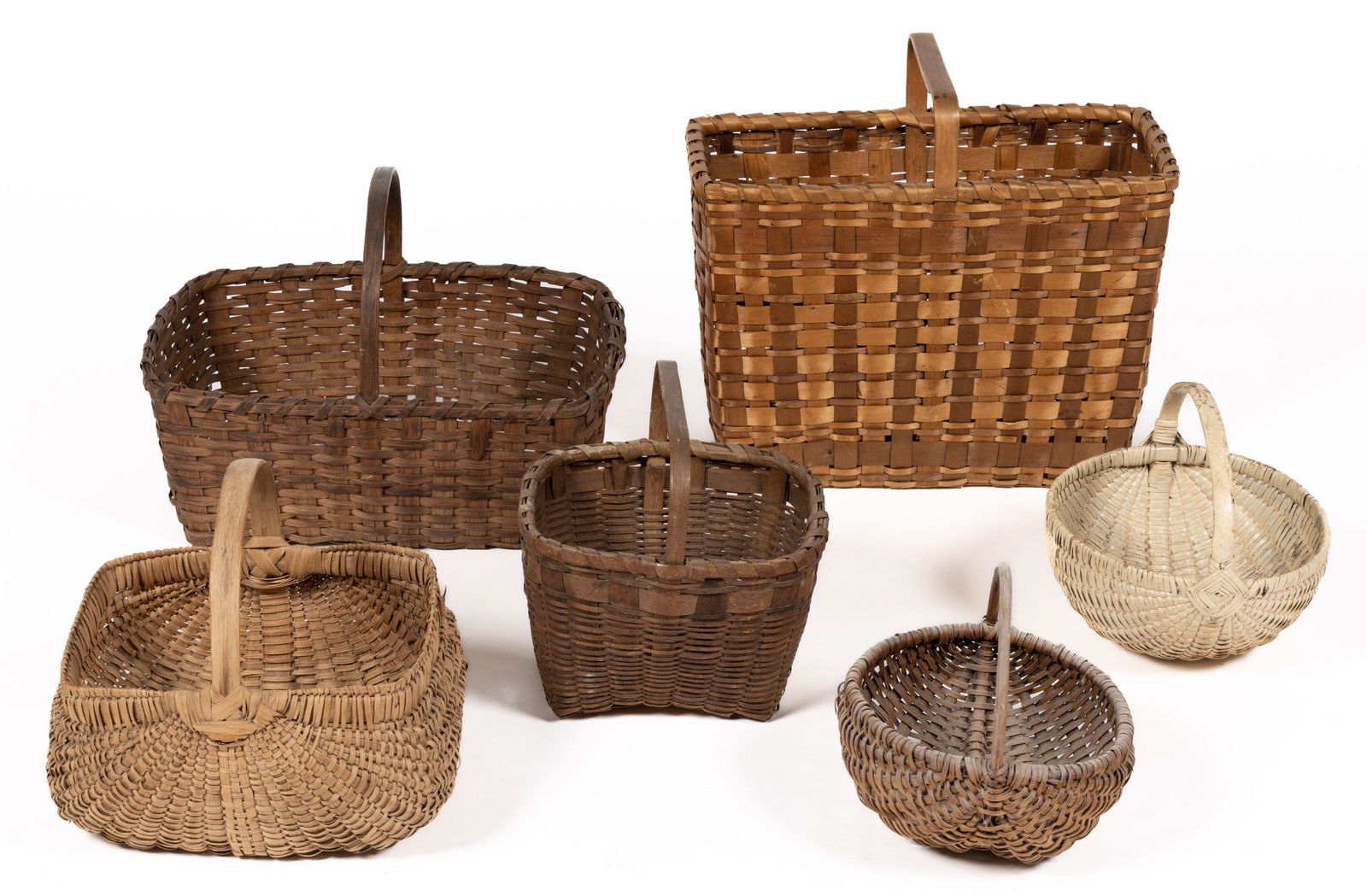 ASSORTED AMERICAN BASKETS, LOT OF SIX (1 of 1)