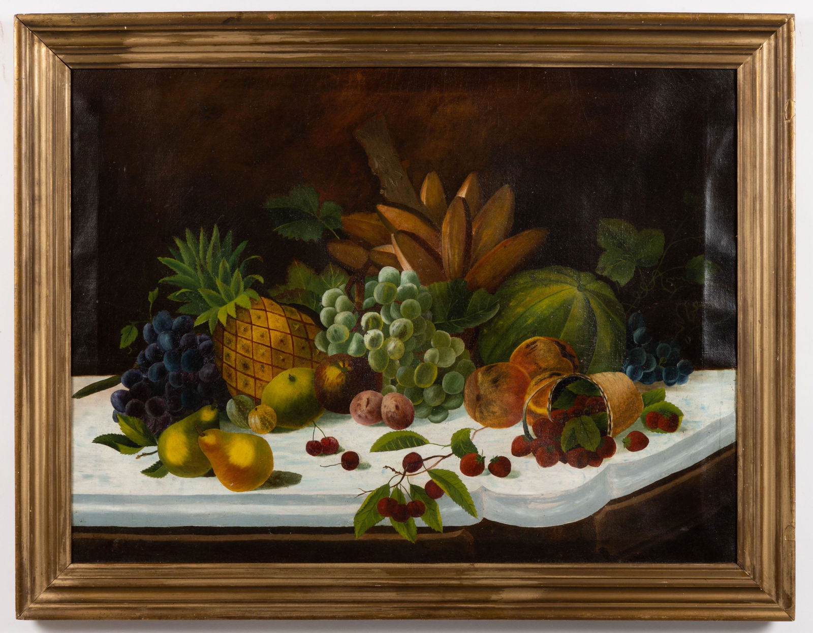 AMERICAN SCHOOL (19TH CENTURY) FOLK ART STILL-LIFE PAINTING (1 of 7)