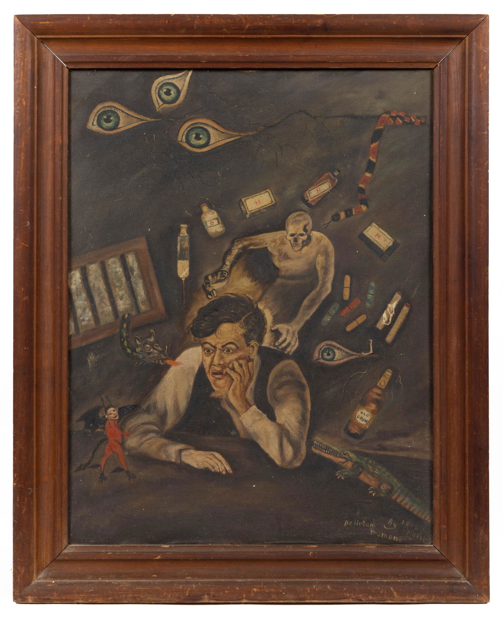 AMERICAN SCHOOL (20TH CENTURY) FOLK ART PAINTING (1 of 7)