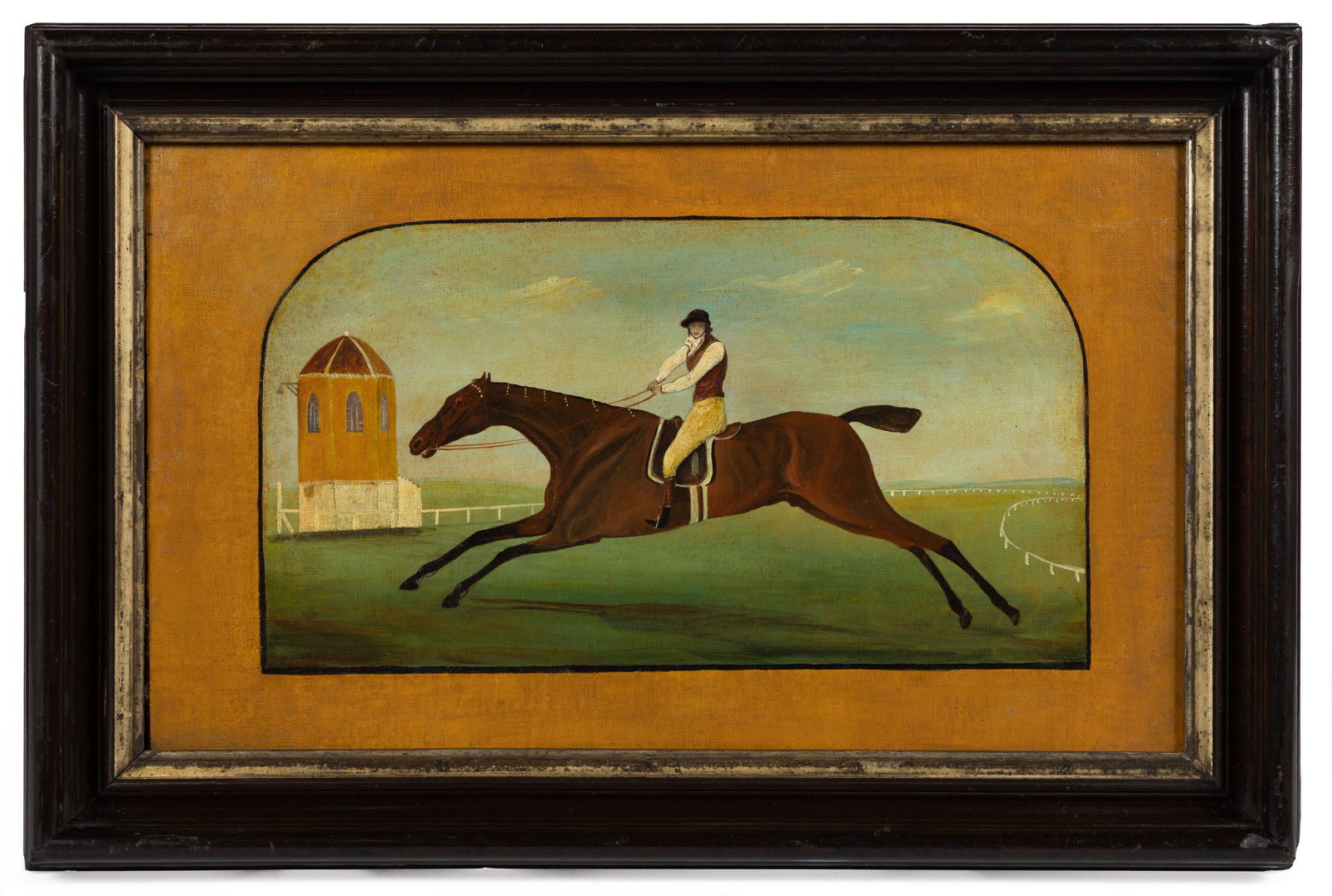 AMERICAN OR BRITISH SCHOOL (19TH CENTURY) FOLK ART EQUESTRIAN PAINTING (1 of 5)