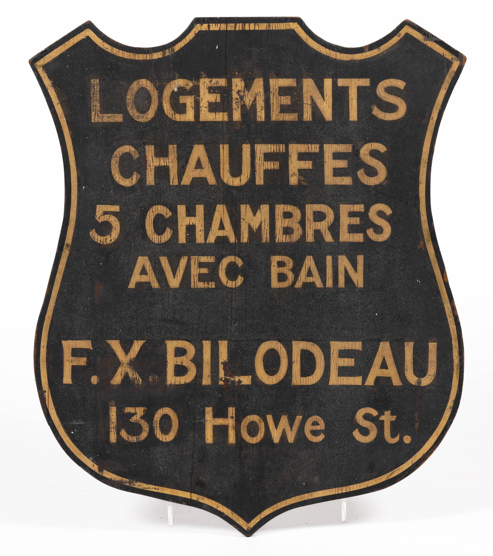 LEWISTON, MAINE FOLK ART PAINTED TRADE SIGN (1 of 2)