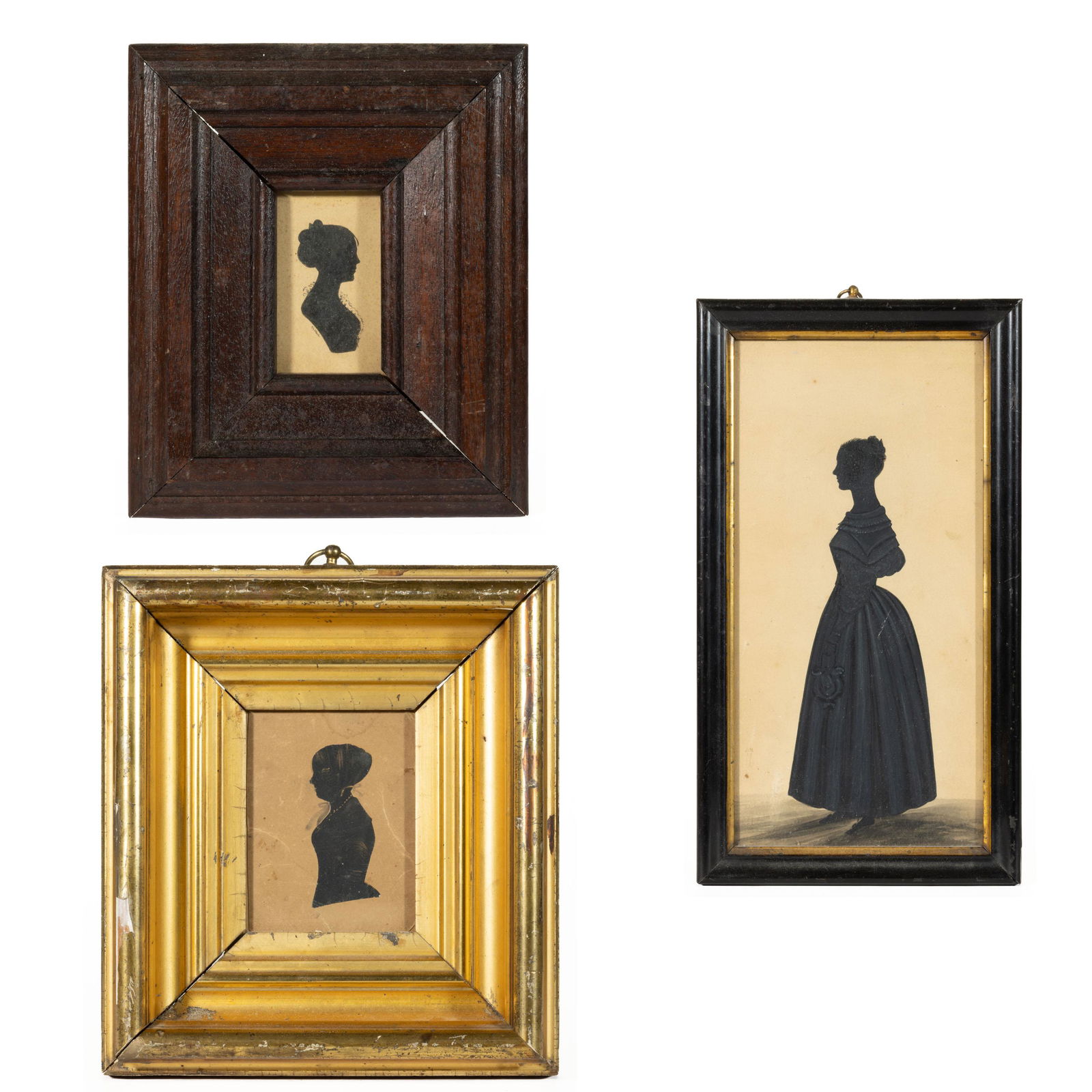 AMERICAN OR BRITISH SCHOOL (19TH CENTURY) SILHOUETTE PORTRAITS, LOT OF THREE (1 of 7)