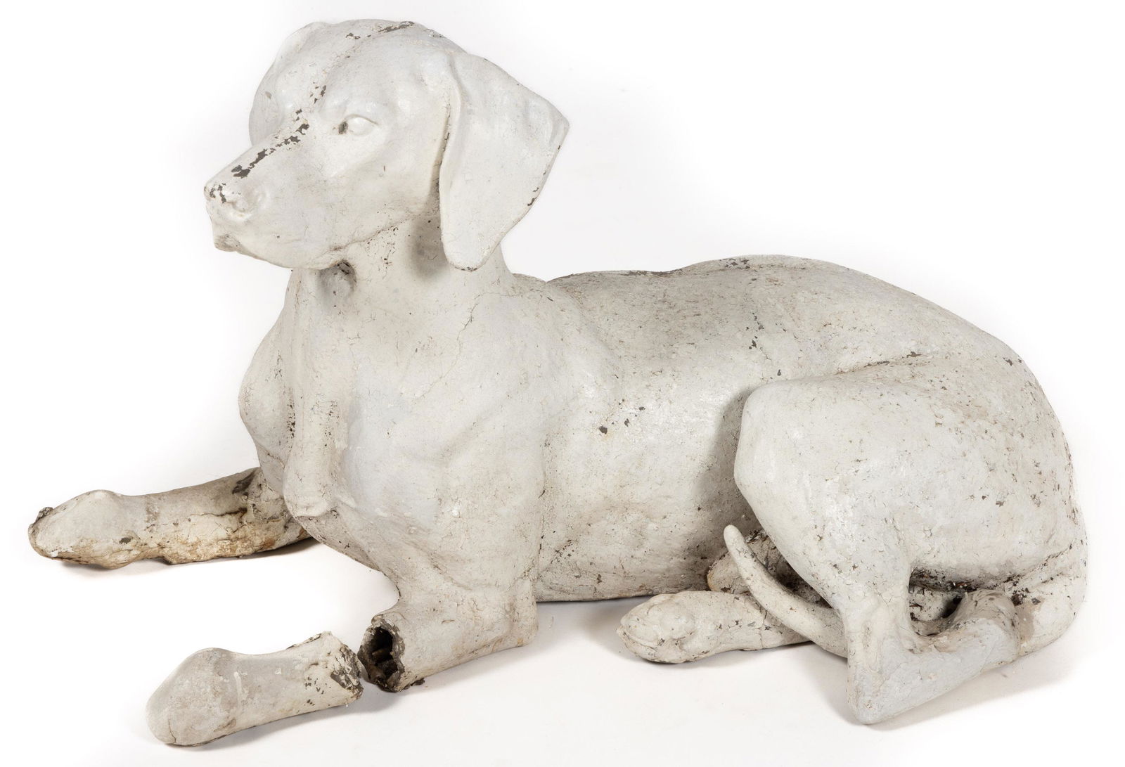 PAINTED CAST-METAL FIGURAL GARDEN SCULPTURE (1 of 5)