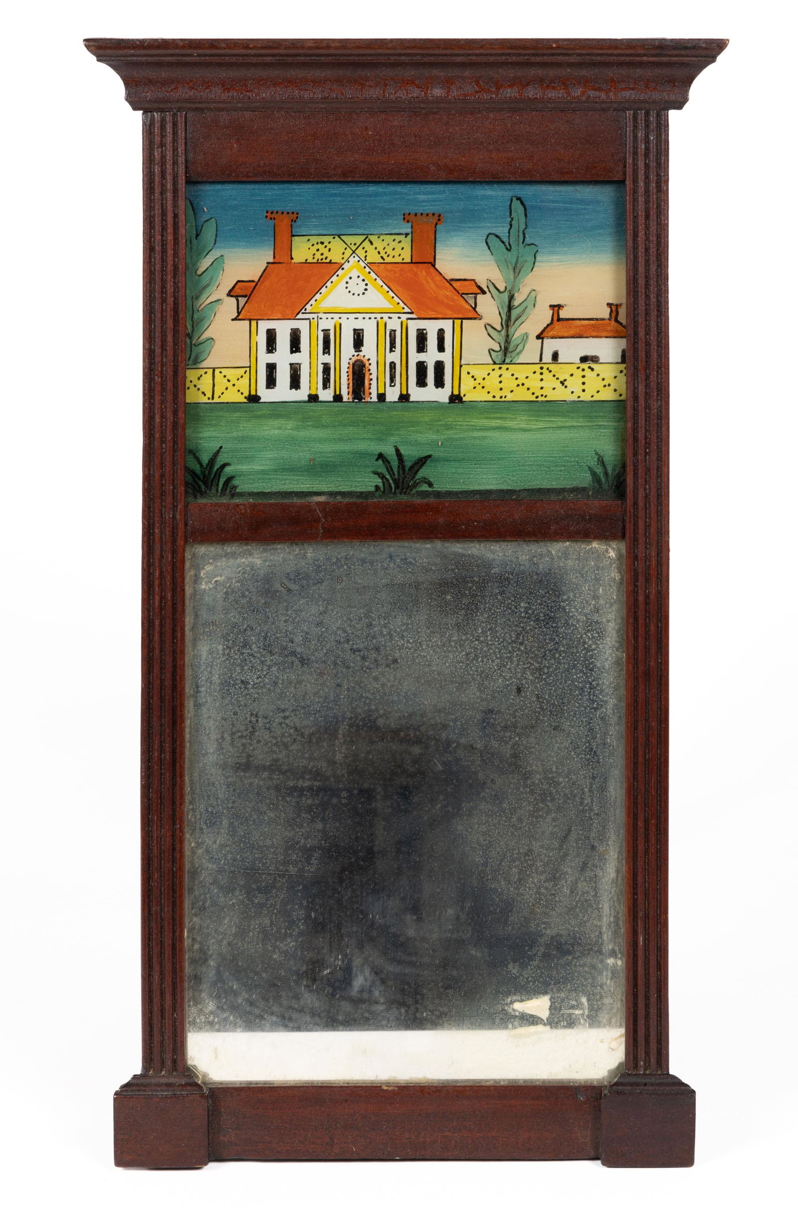 AMERICAN LATE FEDERAL WALL MIRROR / LOOKING GLASS (1 of 3)