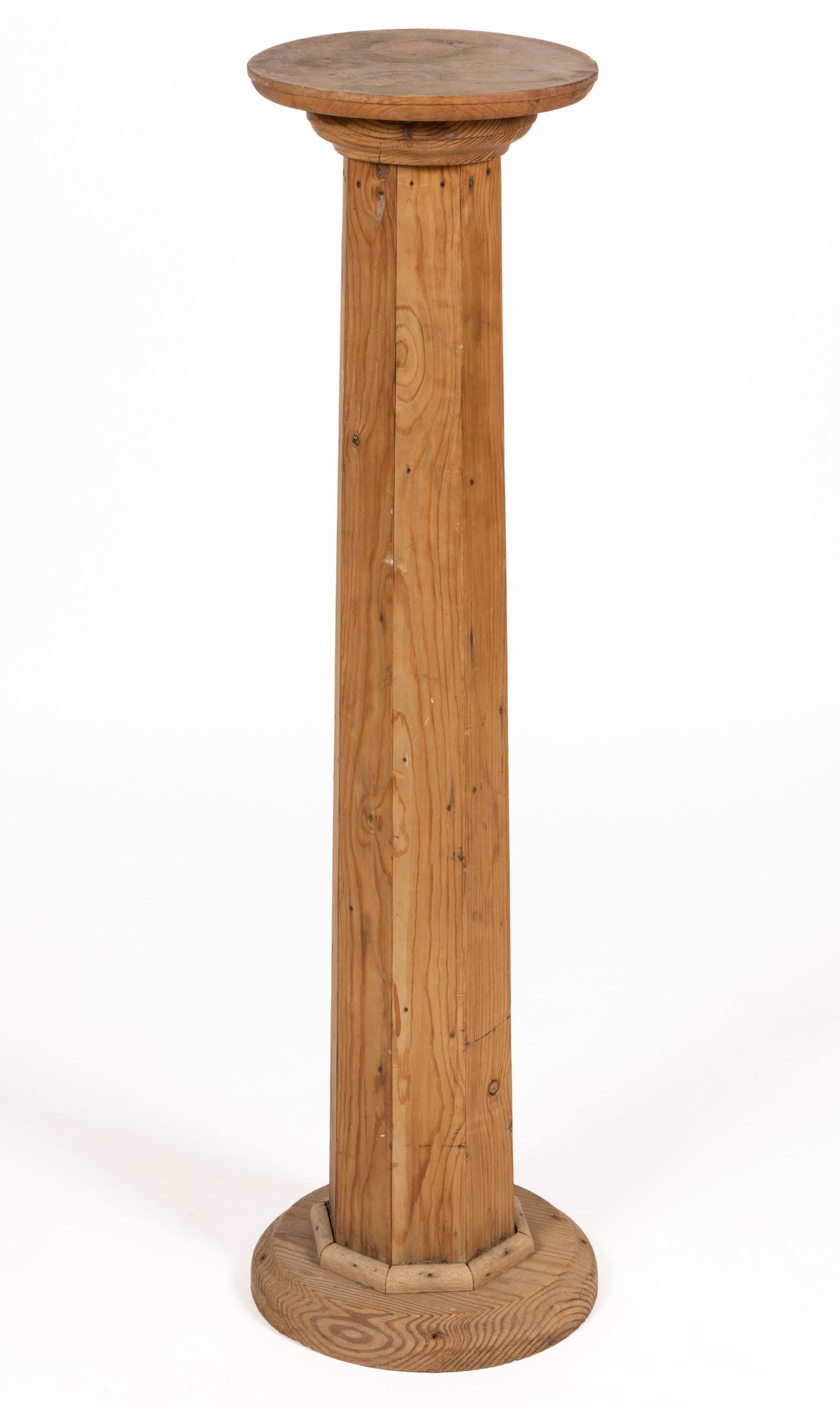 AMERICAN PINE PEDESTAL / PLANT STAND (1 of 1)