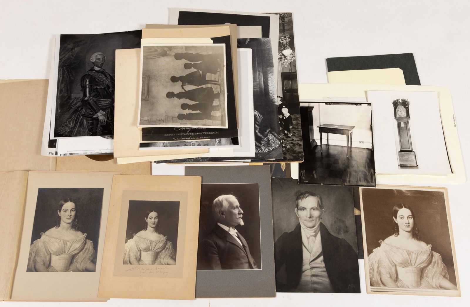 ASSORTED PHOTOGRAPHS OF VIRGINIA ANTIQUES AND PORTRAITS, UNCOUNTED LOT (1 of 2)