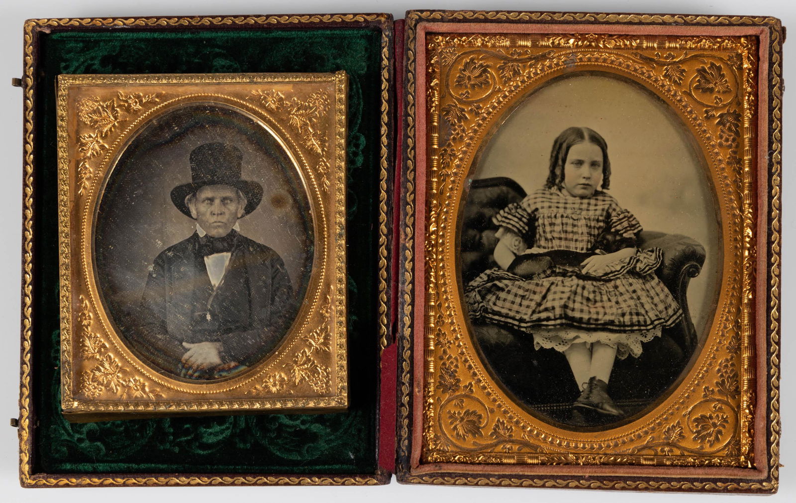 ASSORTED AMERICAN DAGUERREOTYPE AND AMBROTYPE IMAGES, LOT OF TWO (1 of 2)