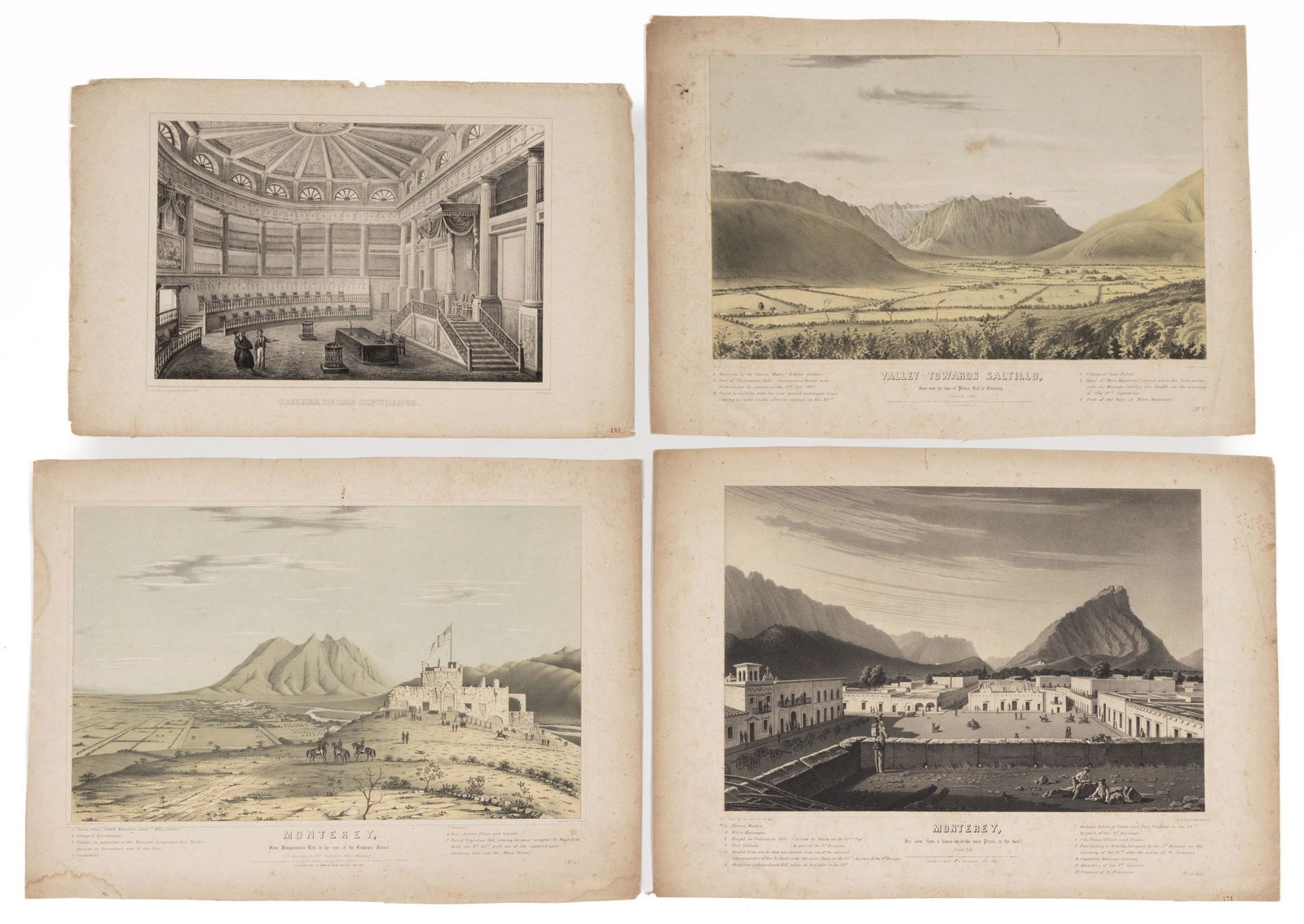 MEXICAN HISTORICAL PRINTS INCLUDING AMERICAN INTEREST, LOT OF 19 (1 of 6)