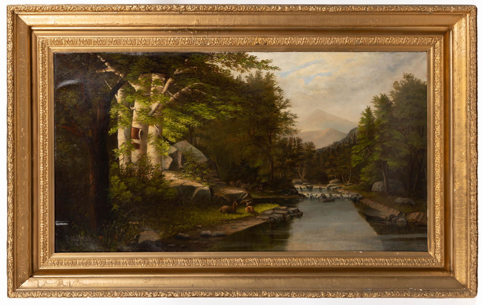 AMERICAN SCHOOL (19TH CENTURY) LANDSCAPE PAINTING (1 of 6)