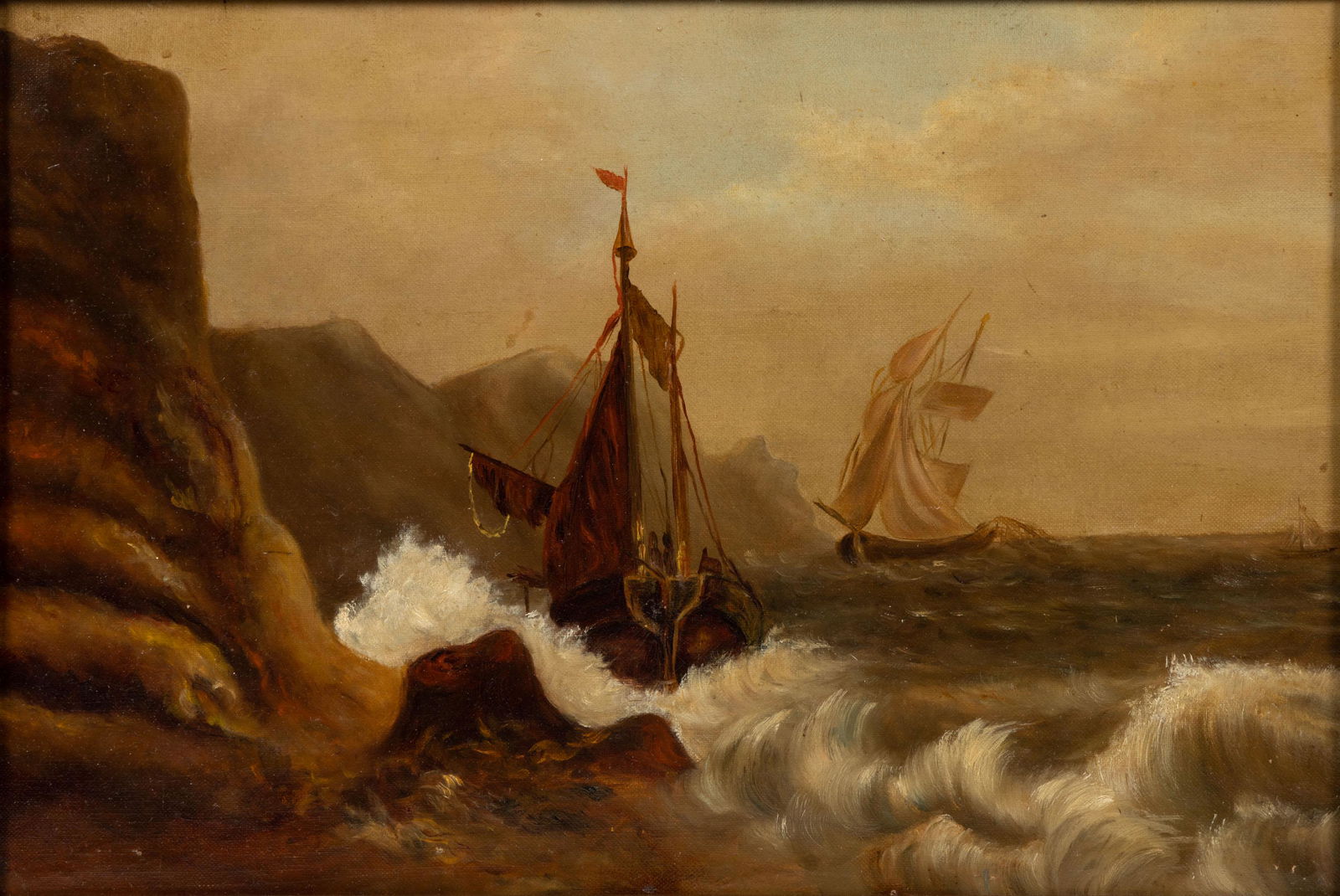 AMERICAN OR BRITISH SCHOOL (19TH CENTURY) NAUTICAL SCENE (1 of 6)