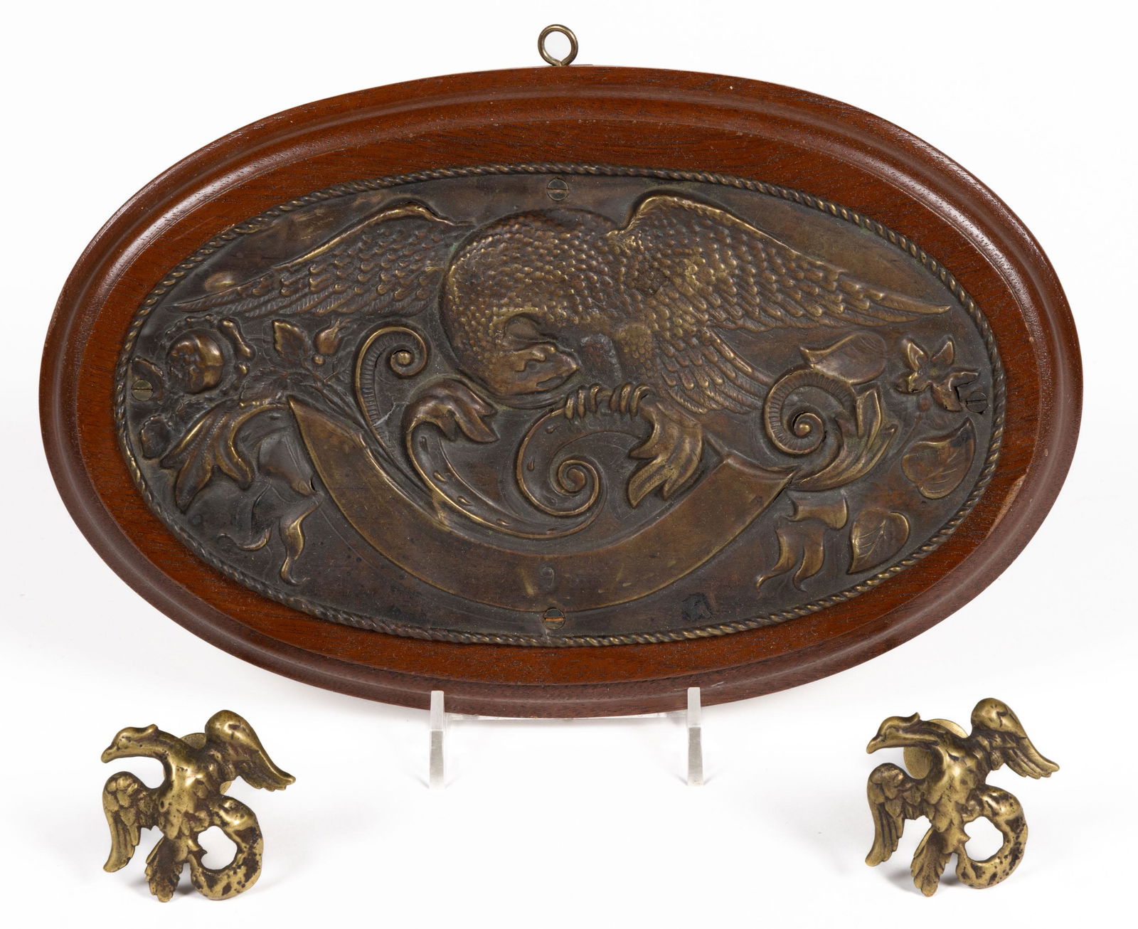 BRASS FIGURAL EAGLE ARTICLES, LOT OF TWO (1 of 3)