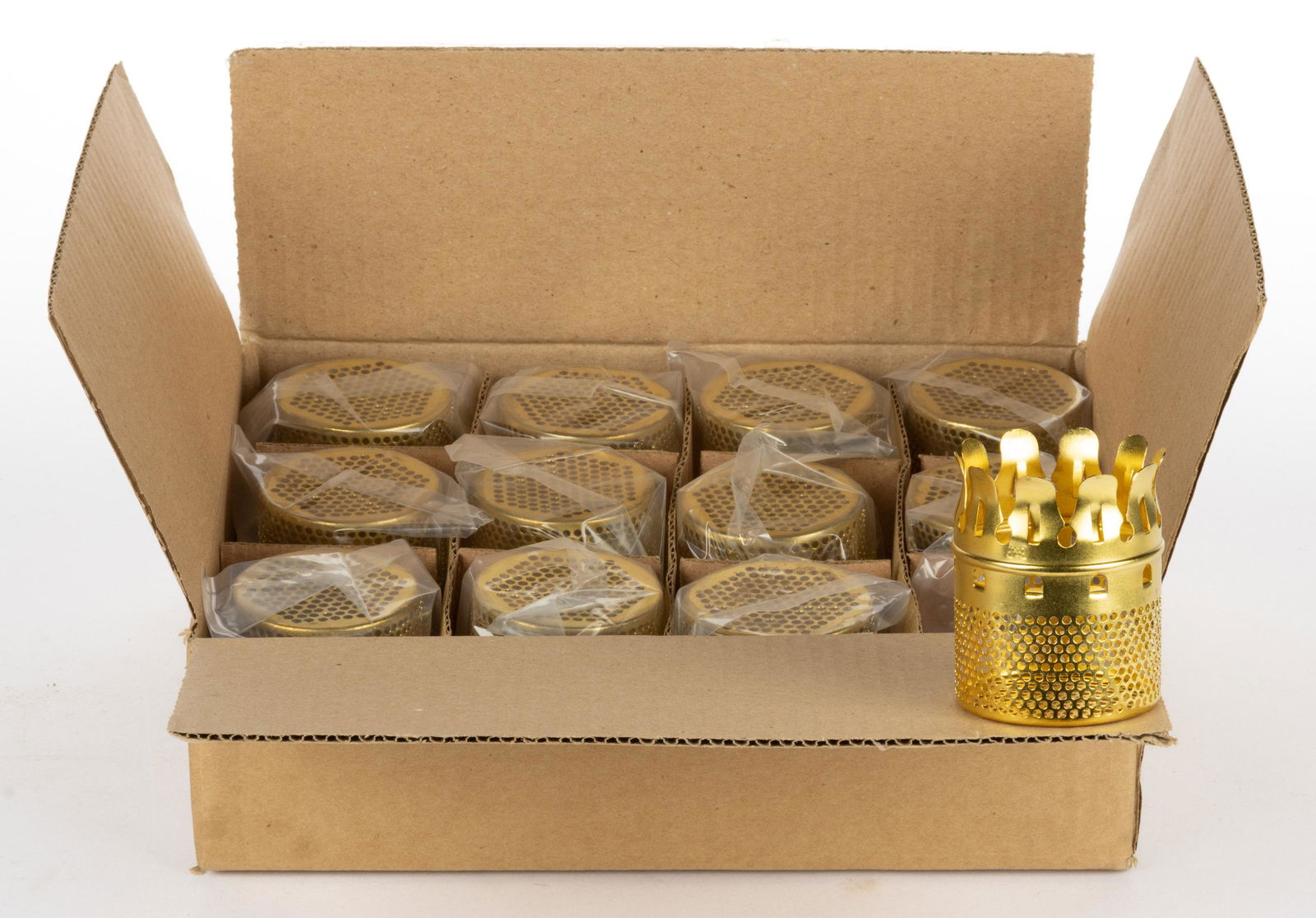 ALADDIN BRASS KEROSENE LAMP BUG SCREENS, LOT OF 12 (1 of 1)