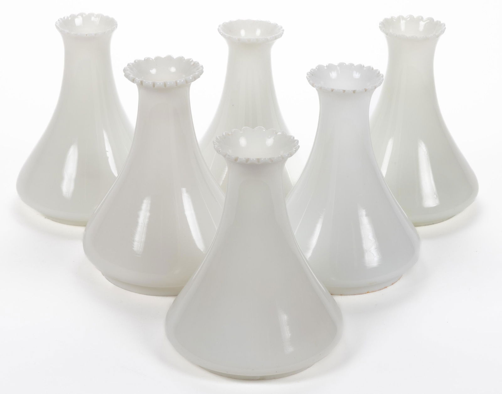 ANGLE LAMP SHADES, LOT OF SIX (1 of 1)