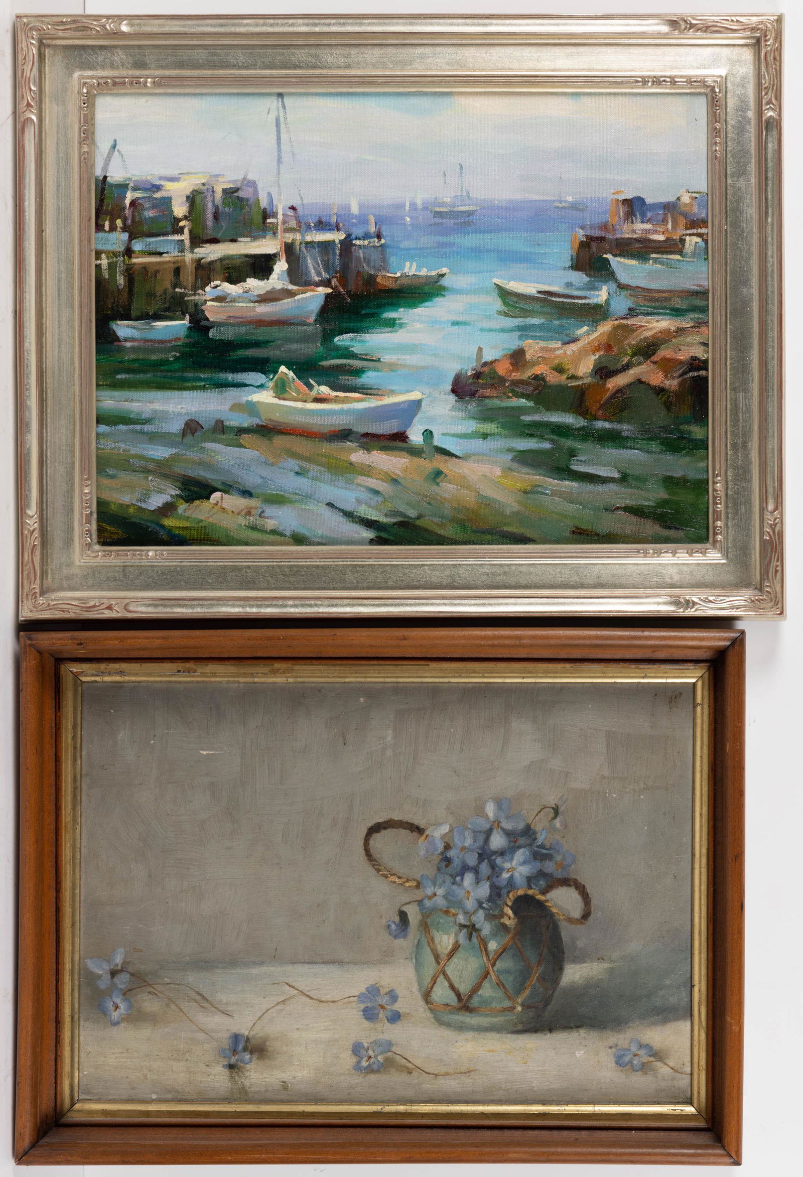 AMERICAN / EUROPEAN SCHOOL (XX-XXI CENTURY) PAINTINGS, LOT OF TWO, oil on canvas, comprising a (1 of 7)