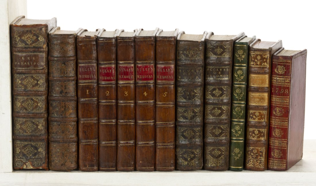 17TH AND 18TH CENTURY ANTIQUARIAN VOLUMES, LOT OF 12, including (1) The Royal Kalendar: Or,: 17TH AND 18TH CENTURY ANTIQUARIAN VOLUMES, LOT OF 12, including (1) The Royal Kalendar: Or, Complete and Correct Annual Register for England, Scotland, Ireland, America for the Year 1798, bound with R