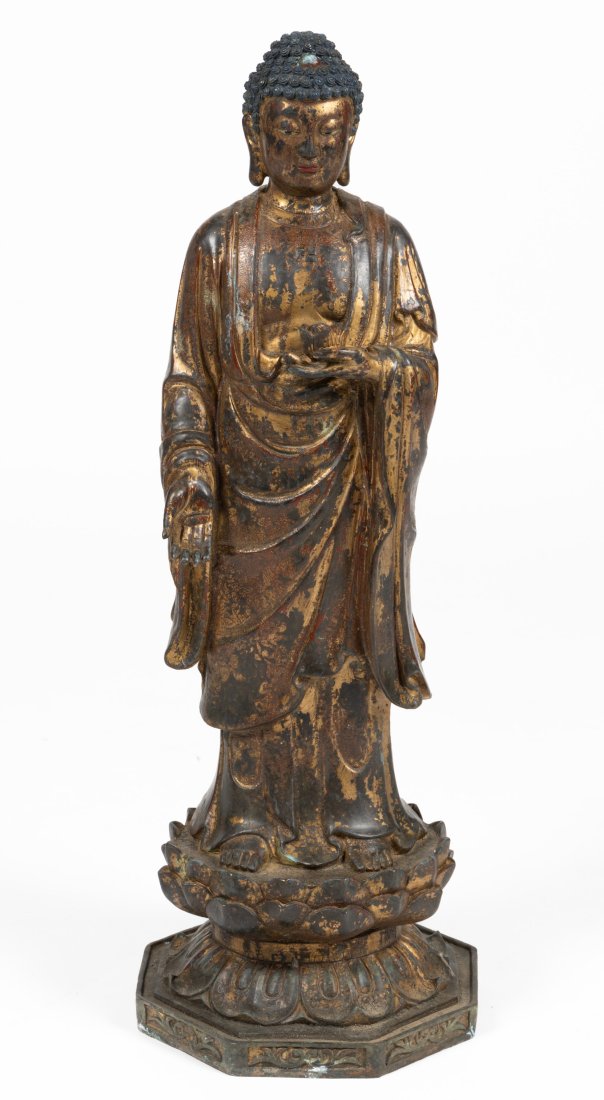 CHINESE GILT CAST-METAL BUDDHA (1 of 5)