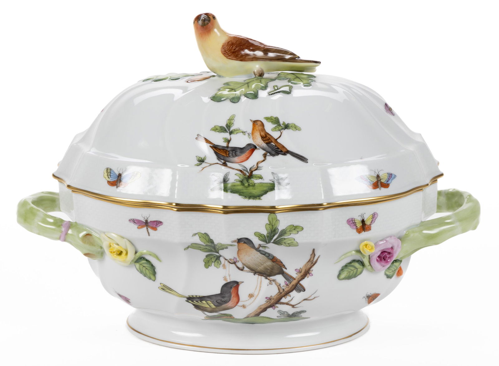 HUNGARIAN HEREND "ROTHSCHILD BIRD" PORCELAIN TUREEN (1 of 2)