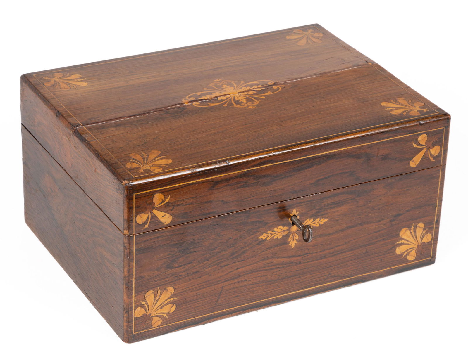 REGENCY INLAID ROSEWOOD SEWING BOX (1 of 4)
