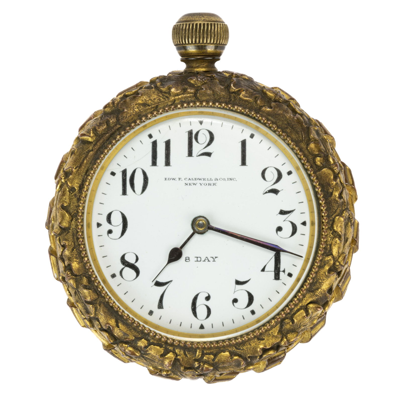 SWISS HENRI BARBEZET-BOLE GILT-BRONZE AUTO / DESK CLOCK (1 of 3)