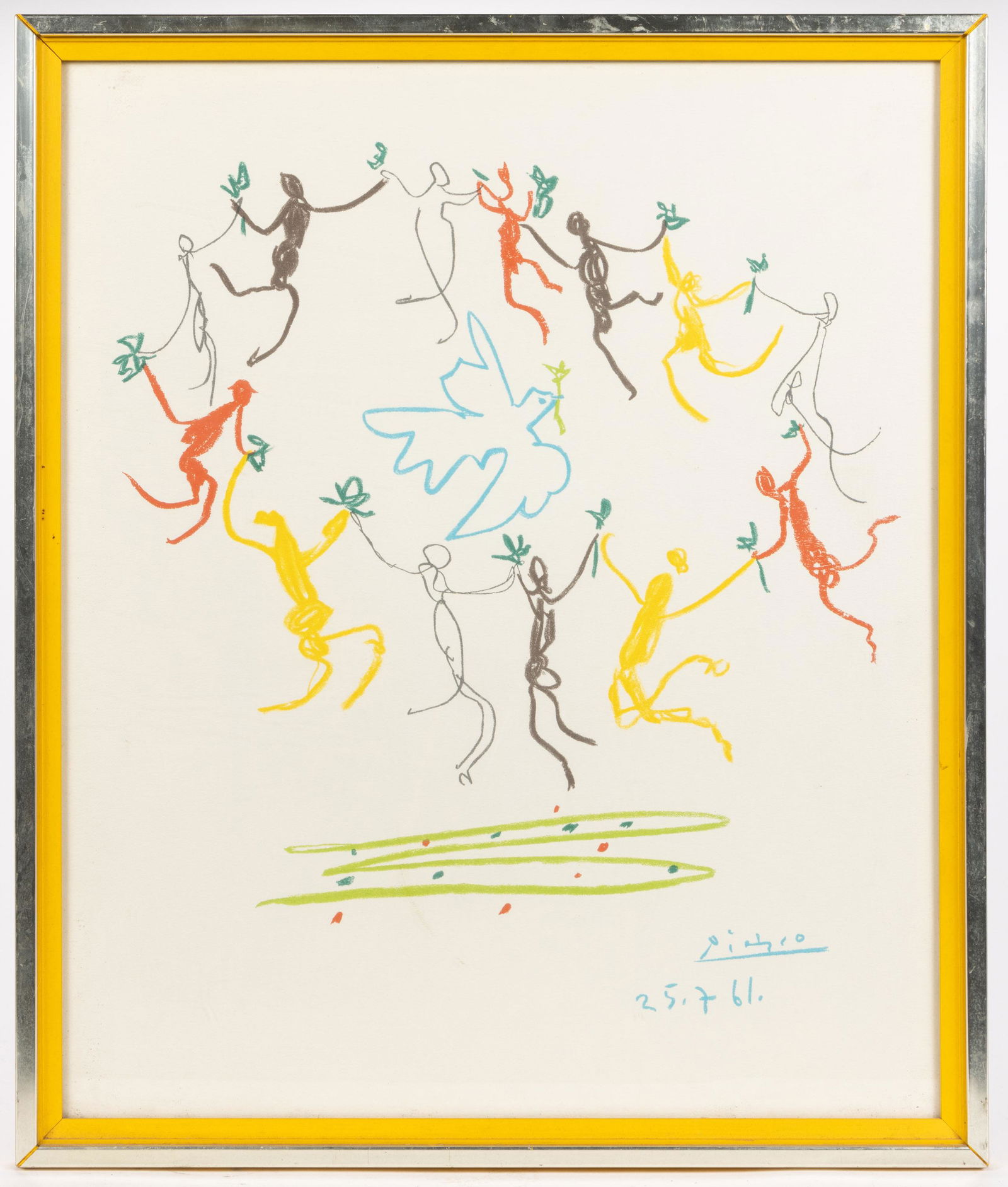 AFTER PABLO PICASSO (SPANISH, 1881-1973) "ROUND OF FRIENDSHIP" LITHOGRAPH (1 of 3)