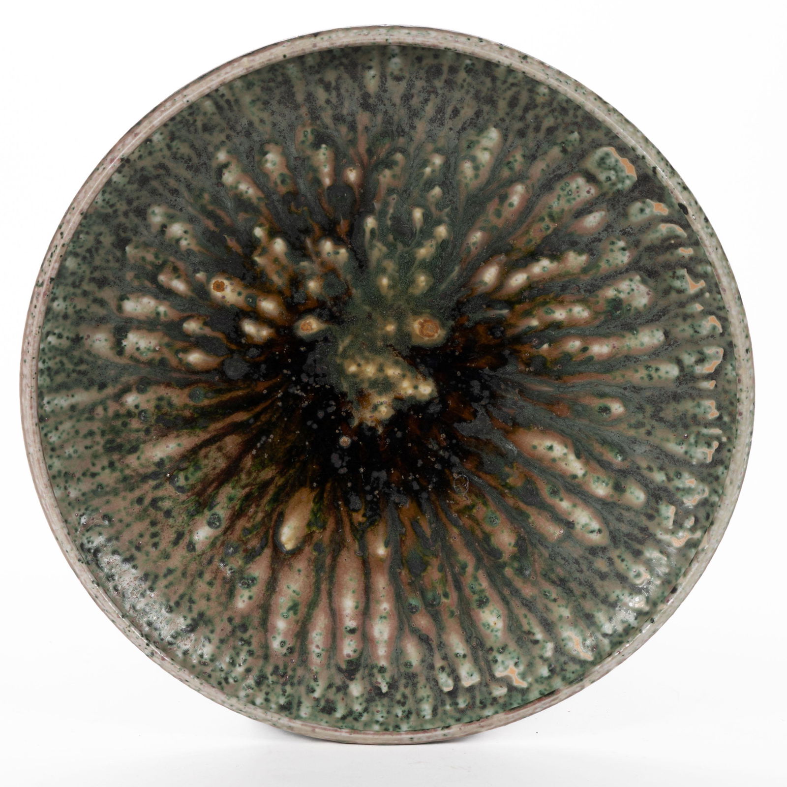 SIGNED HEYWARD CUTTING, JR. (STAUNTON, VIRGINIA, B. 1948) STUDIO POTTERY STONEWARE BOWL (1 of 3)
