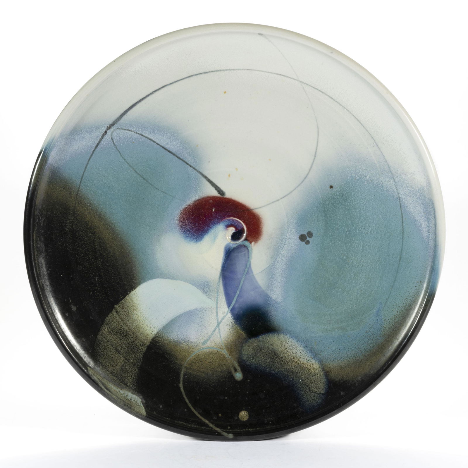 AMERICAN STUDIO ART POTTERY CHARGER (1 of 2)