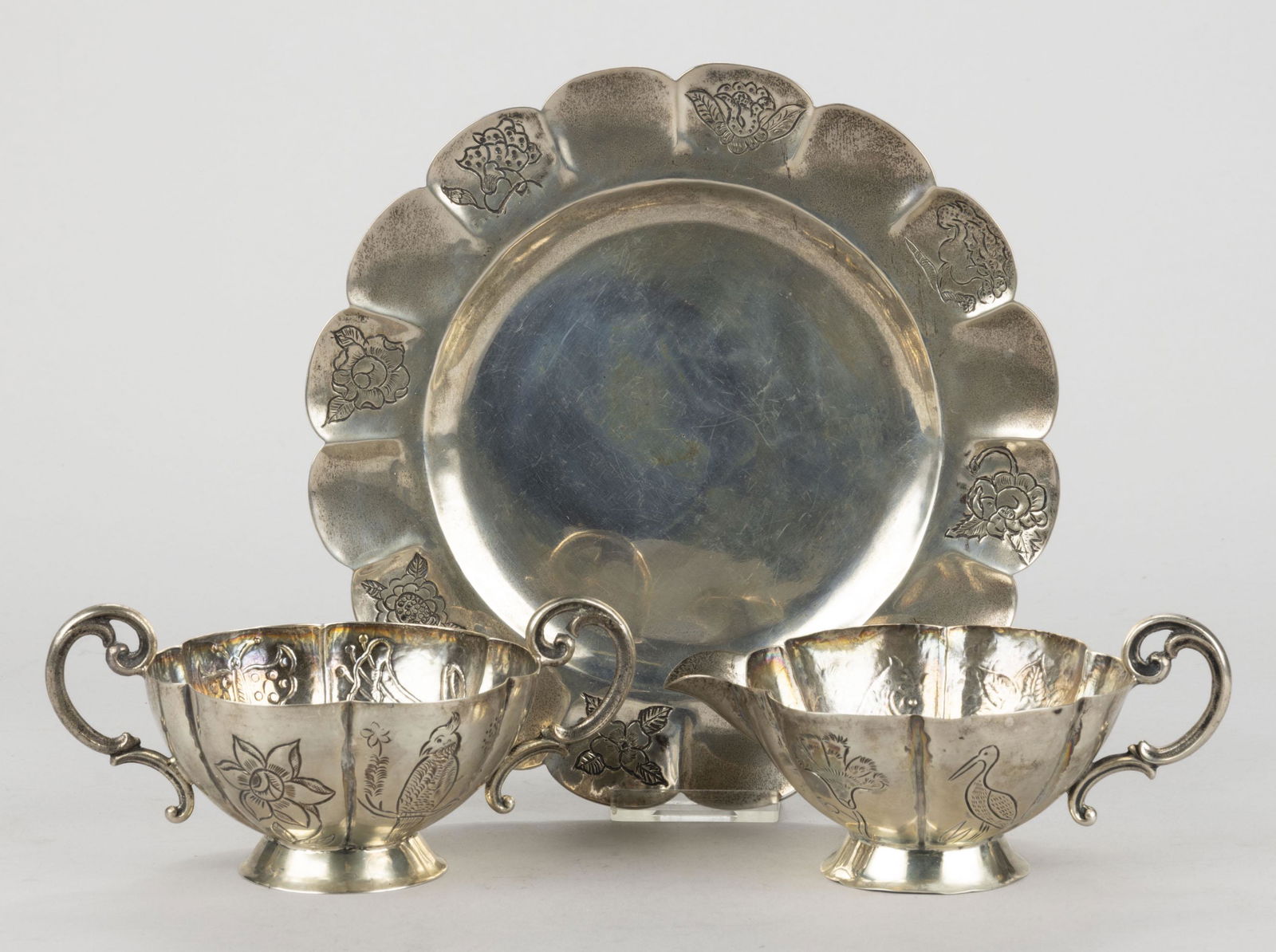 MEXICAN 0.900 SILVER TABLE ARTICLES, LOT OF THREE (1 of 1)