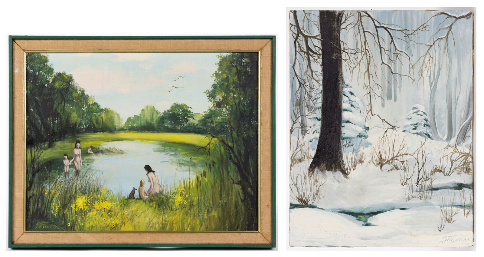 HELEN STRUVEN (MARYLAND, 1909-1986) FANTASY PAINTING (1 of 5)