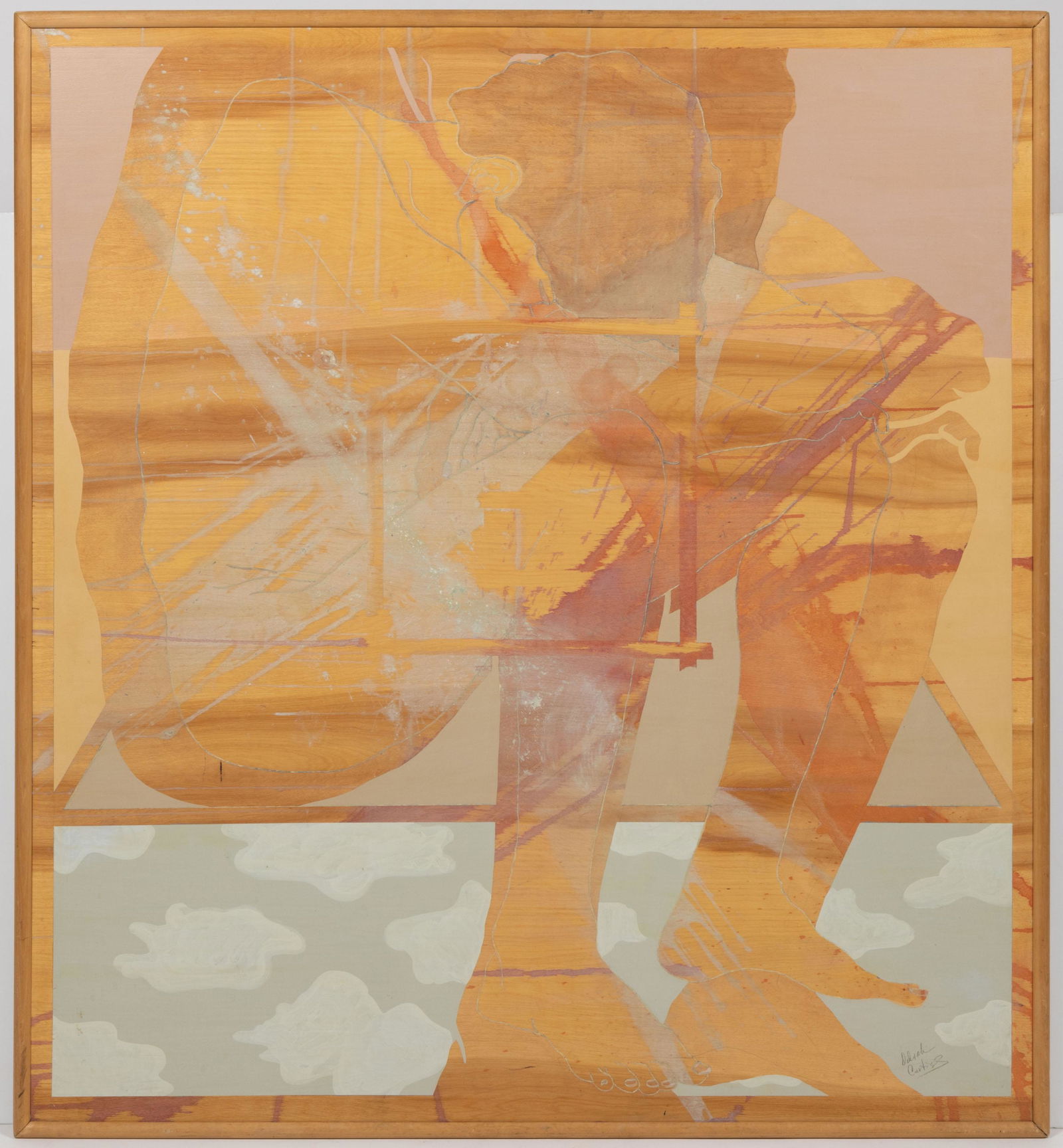 DEBORAH CURTISS (AMERICAN, 20TH CENTURY) LARGE ABSTRACT PAINTING (1 of 5)