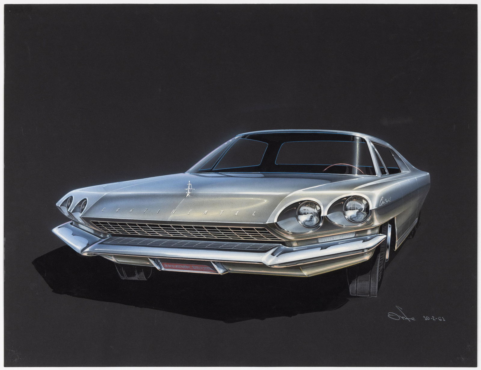 JOHN ORFE (AMERICAN, 20TH CENTURY) AUTOMOTIVE DESIGN ORIGINAL CONCEPT DRAWING (1 of 1)